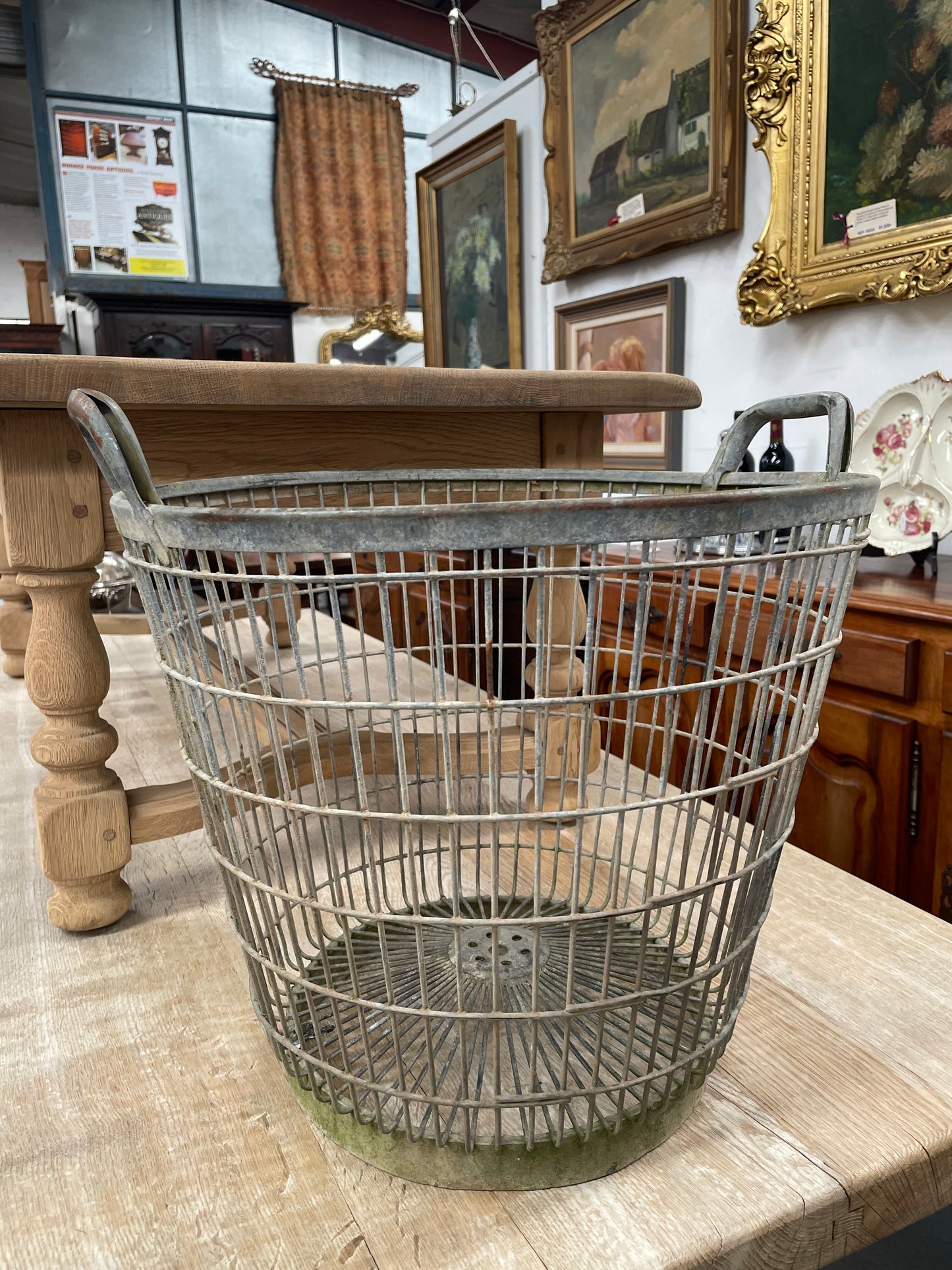 French Wire Harvesting Basket