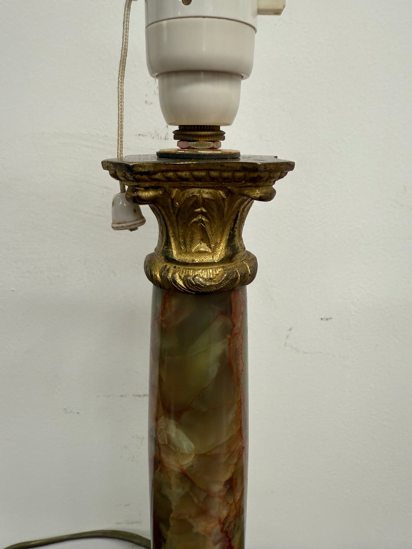 Elegant Edwardian Onyx & Ormolu Table Lamp