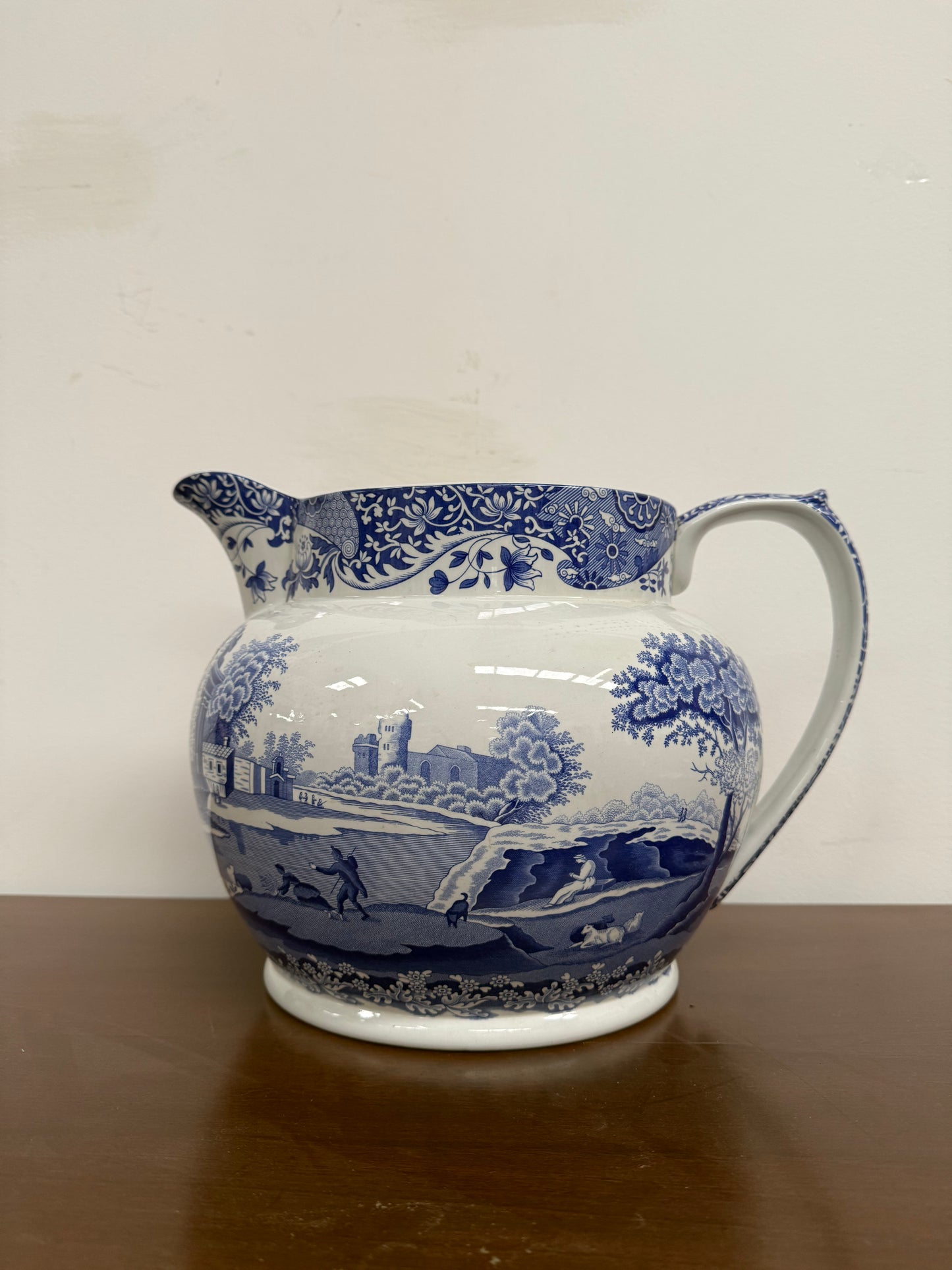 Rare Very Large Spode Blue and White Jug