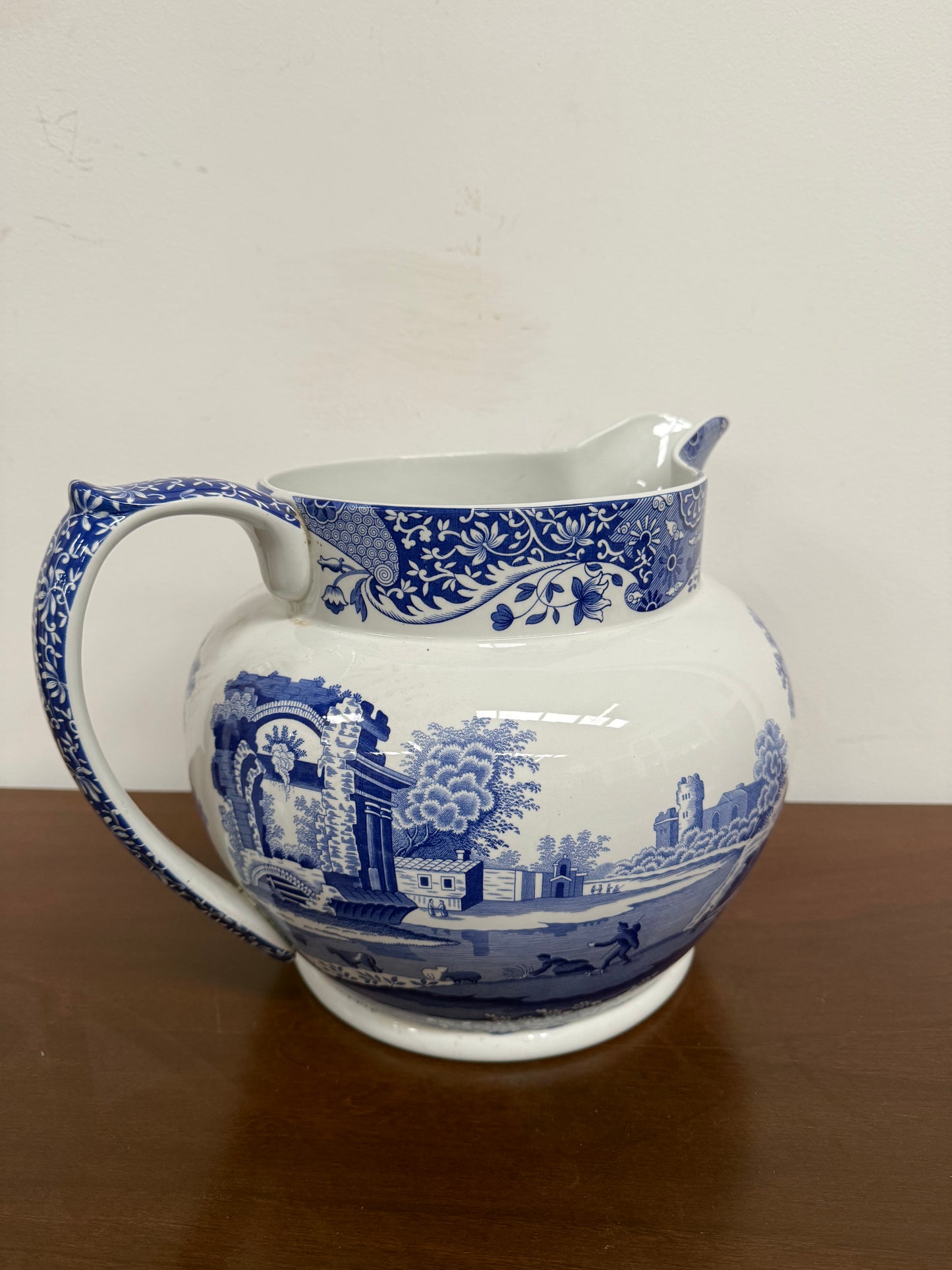 Rare Very Large Spode Blue and White Jug