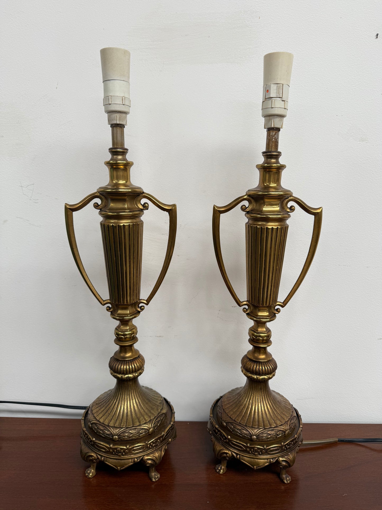 Quality Pair of Vintage Regency Style Table Lamps