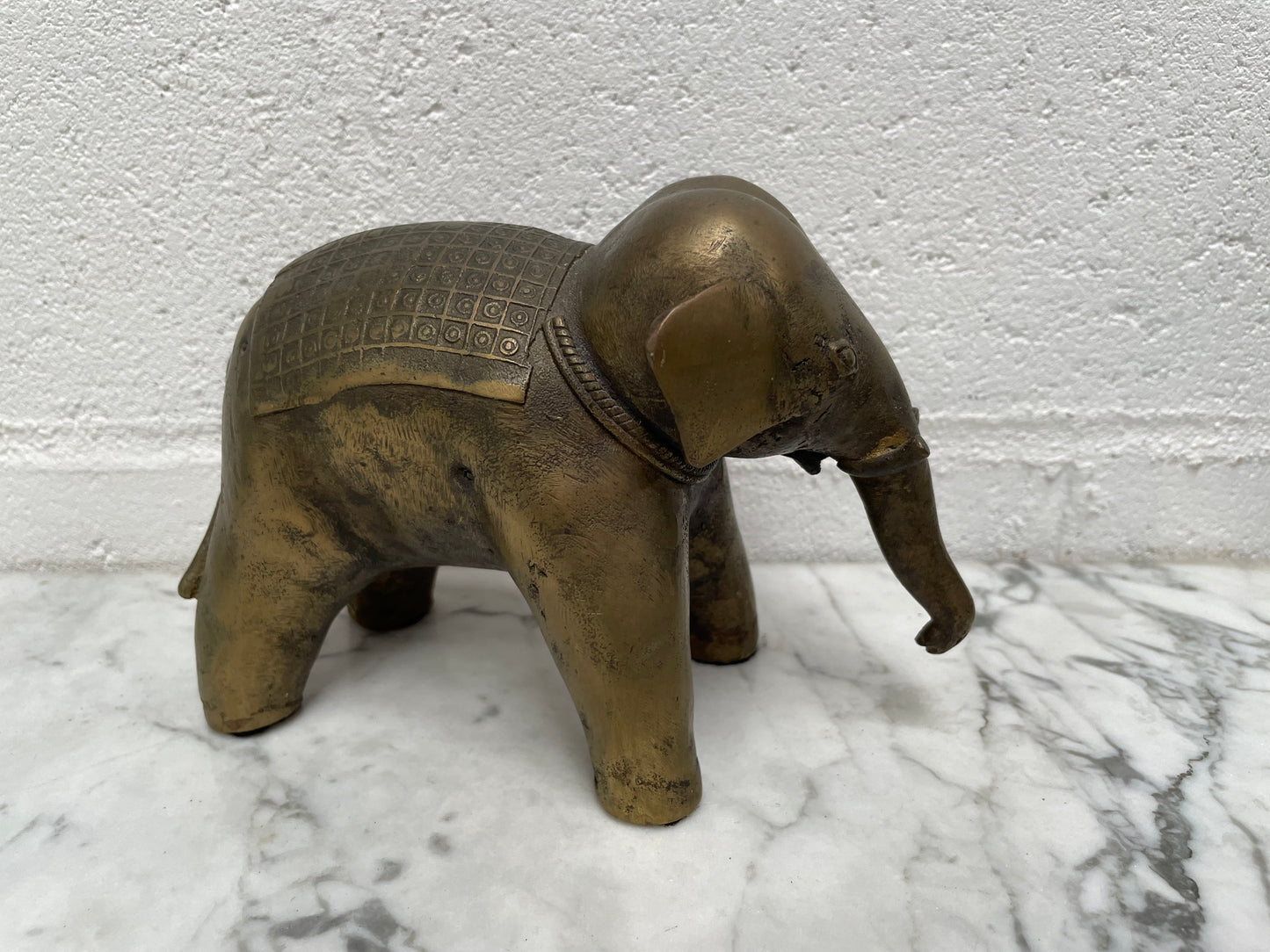 Vintage Bronze Elephant Statue