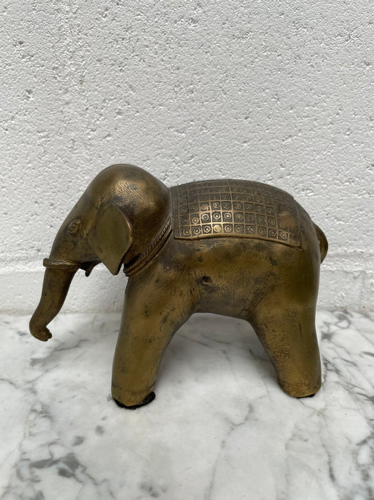Vintage Bronze Elephant Statue
