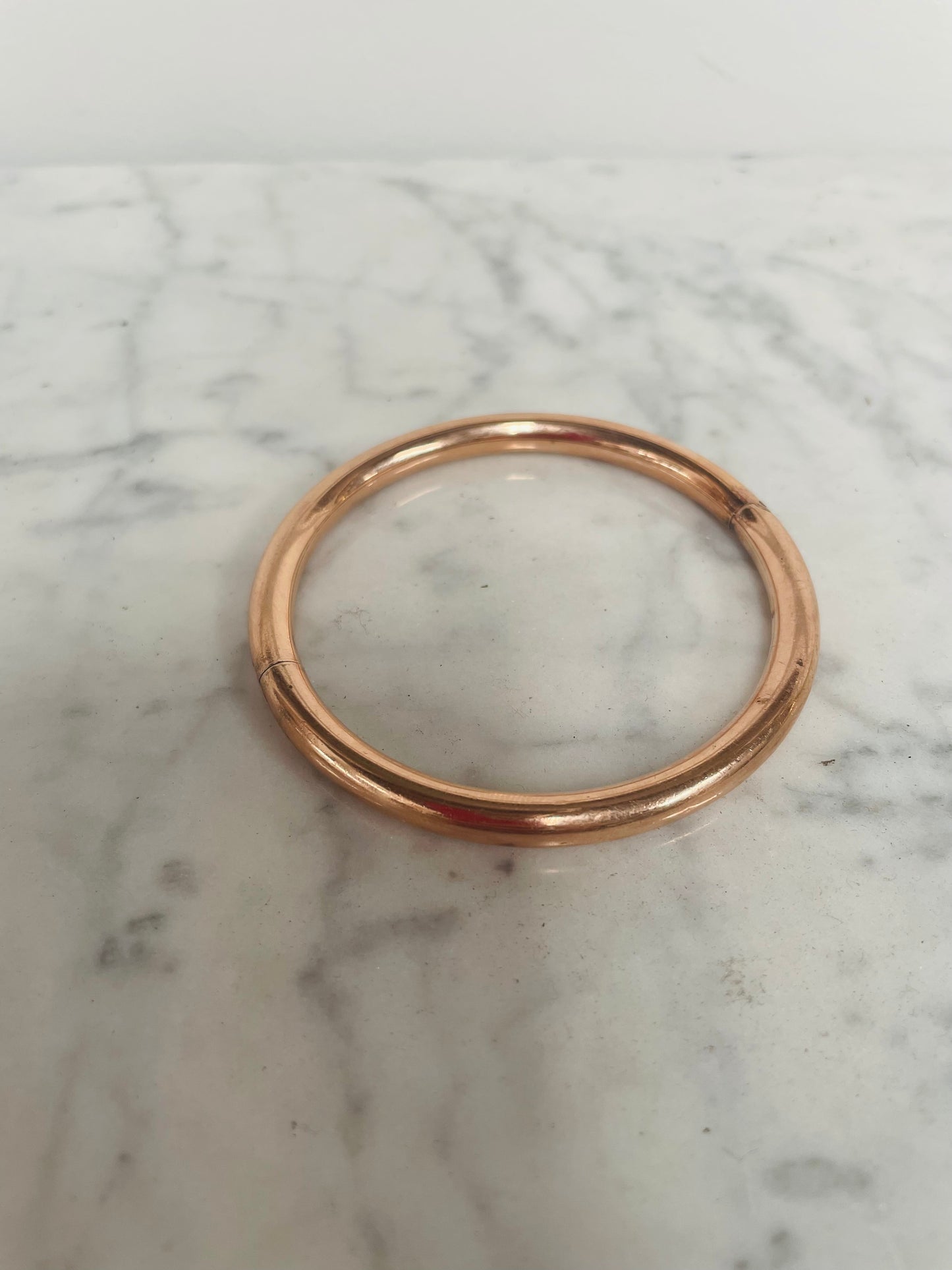 Pretty Vintage Rose Gold Silver Lined Bracelet
