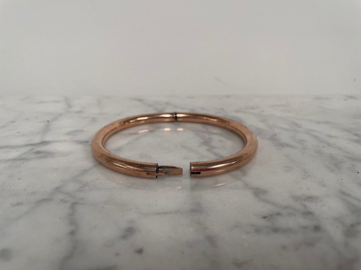 Pretty Vintage Rose Gold Silver Lined Bracelet