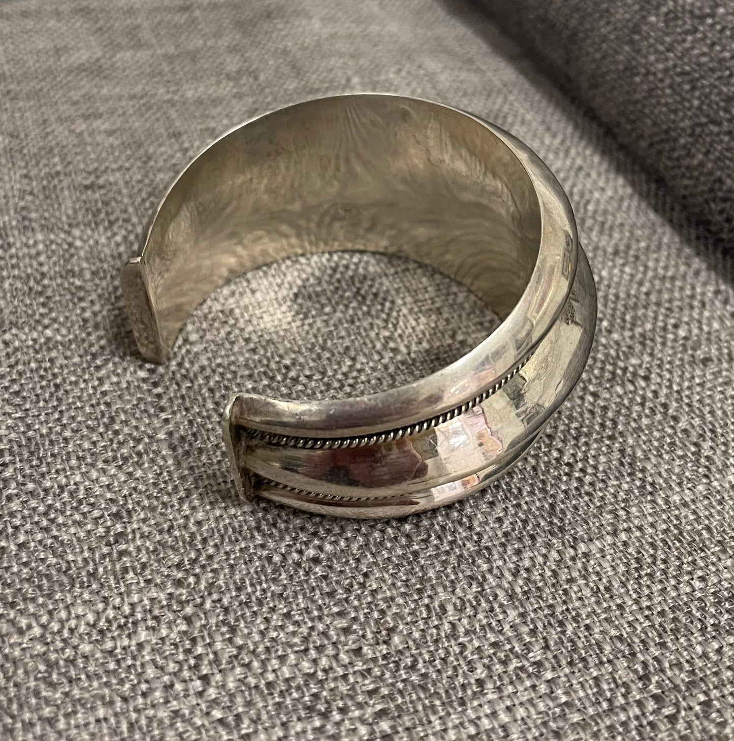 Sterling Silver Vintage Modernist Cuff