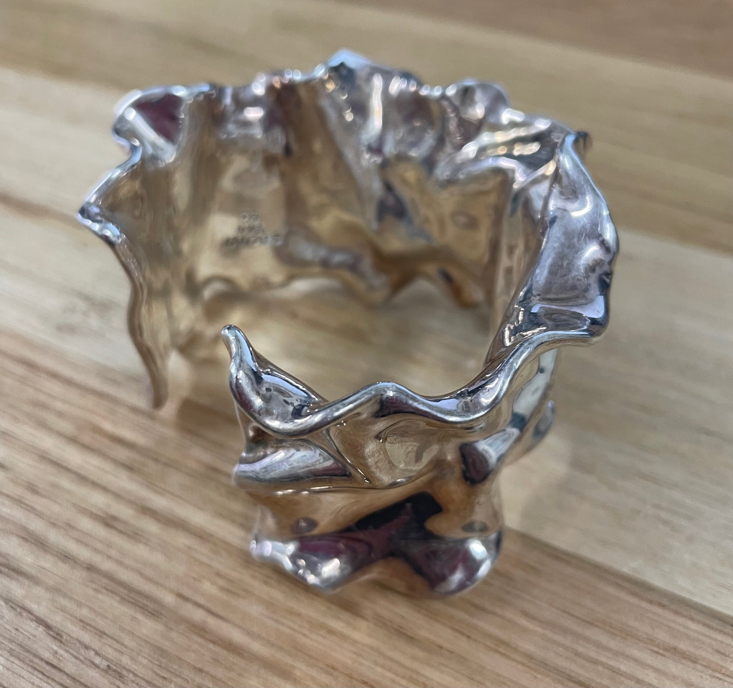Sterling Silver Modernist Design Cuff Bracelet