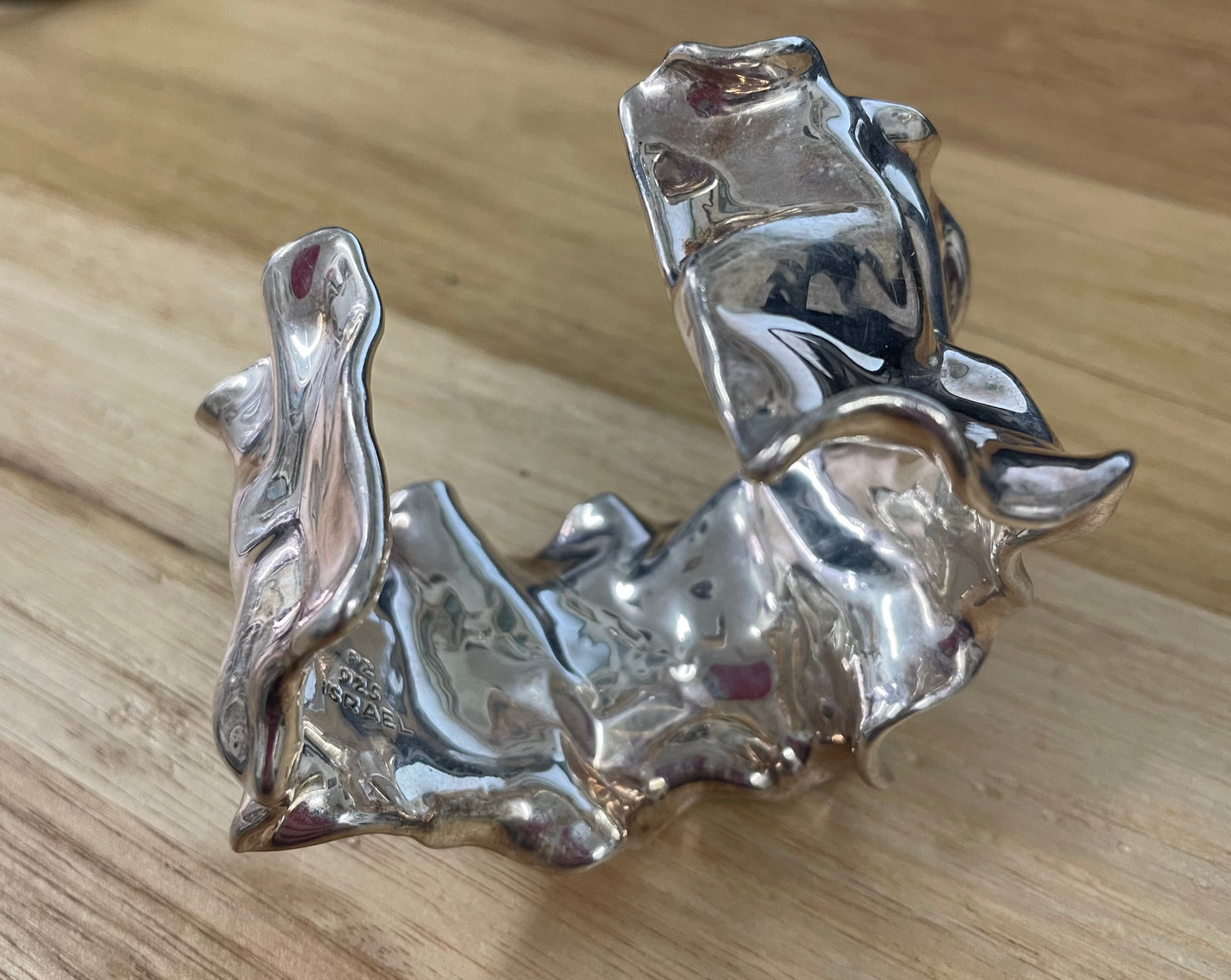 Sterling Silver Modernist Design Cuff Bracelet