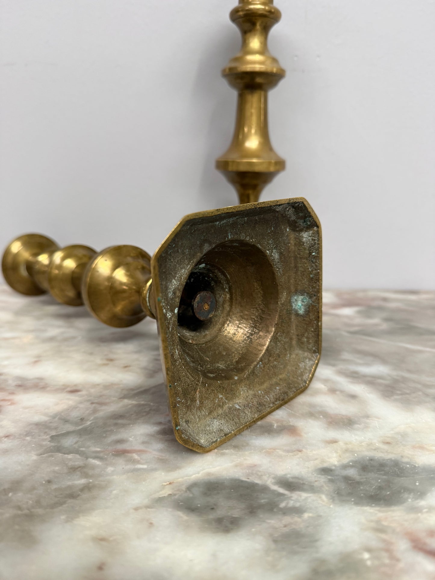 Pair of Victorian Brass Candlesticks