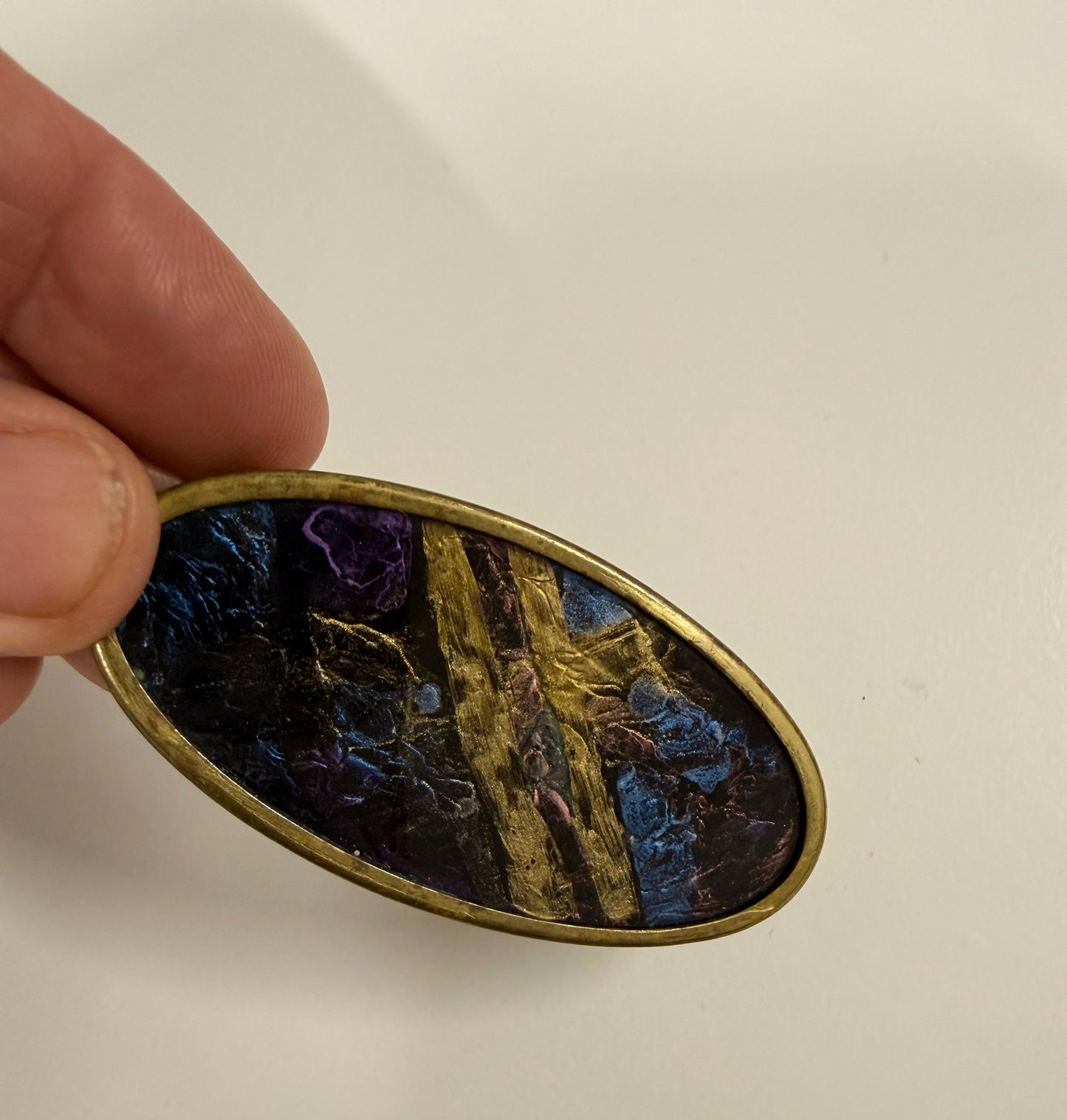 Interesting Vintage 1970's Handmade Brooch