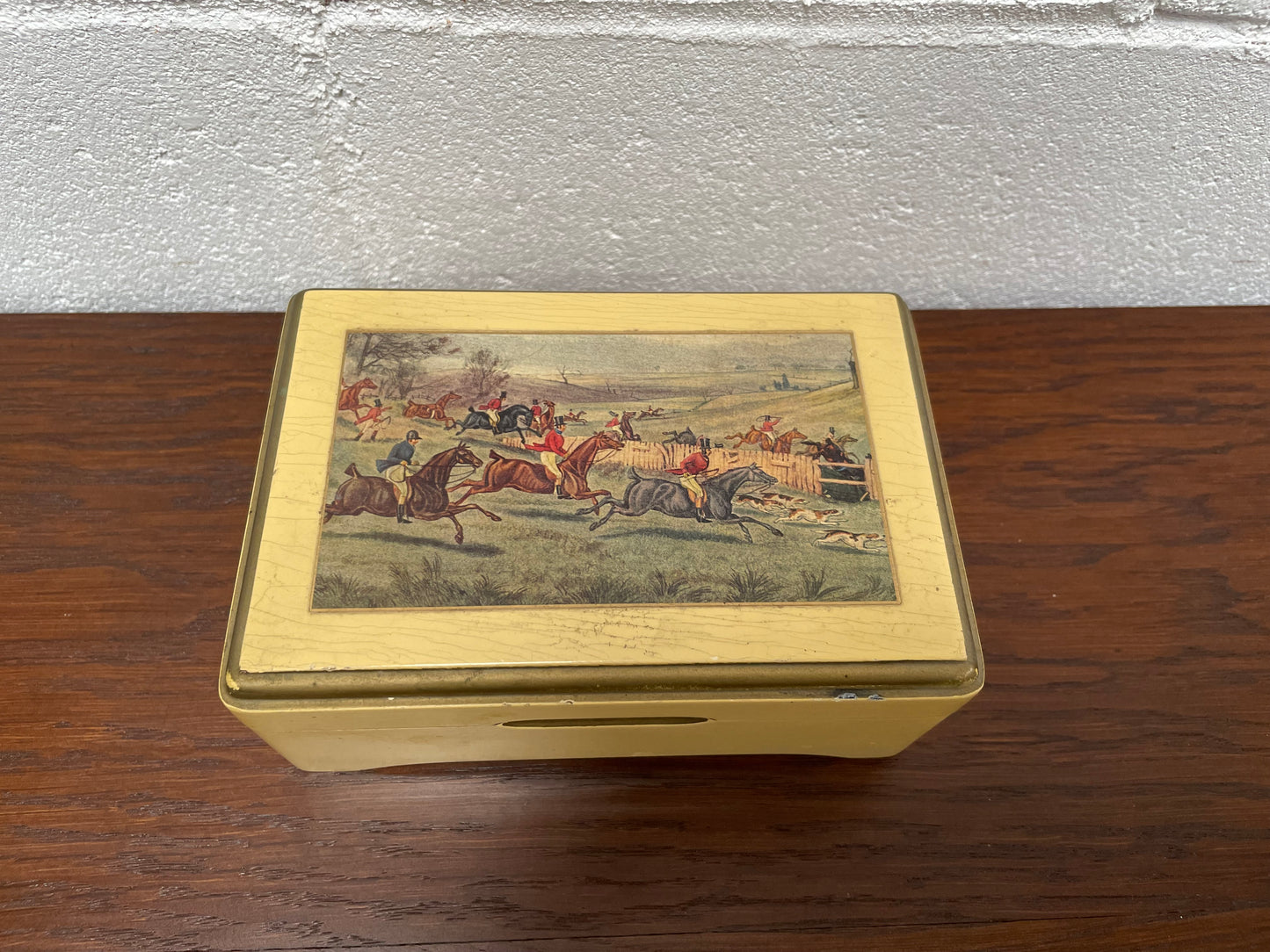 Vintage Musical Wooden Trinket Box
