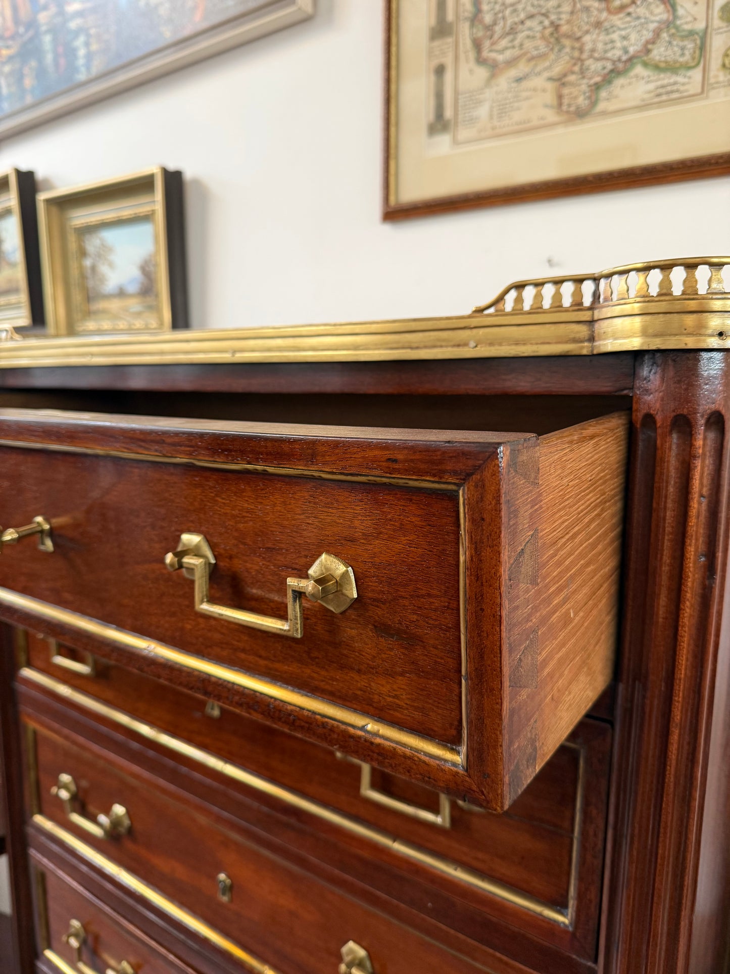 19th Century French Rosewood Louis XVI Style Semanier
