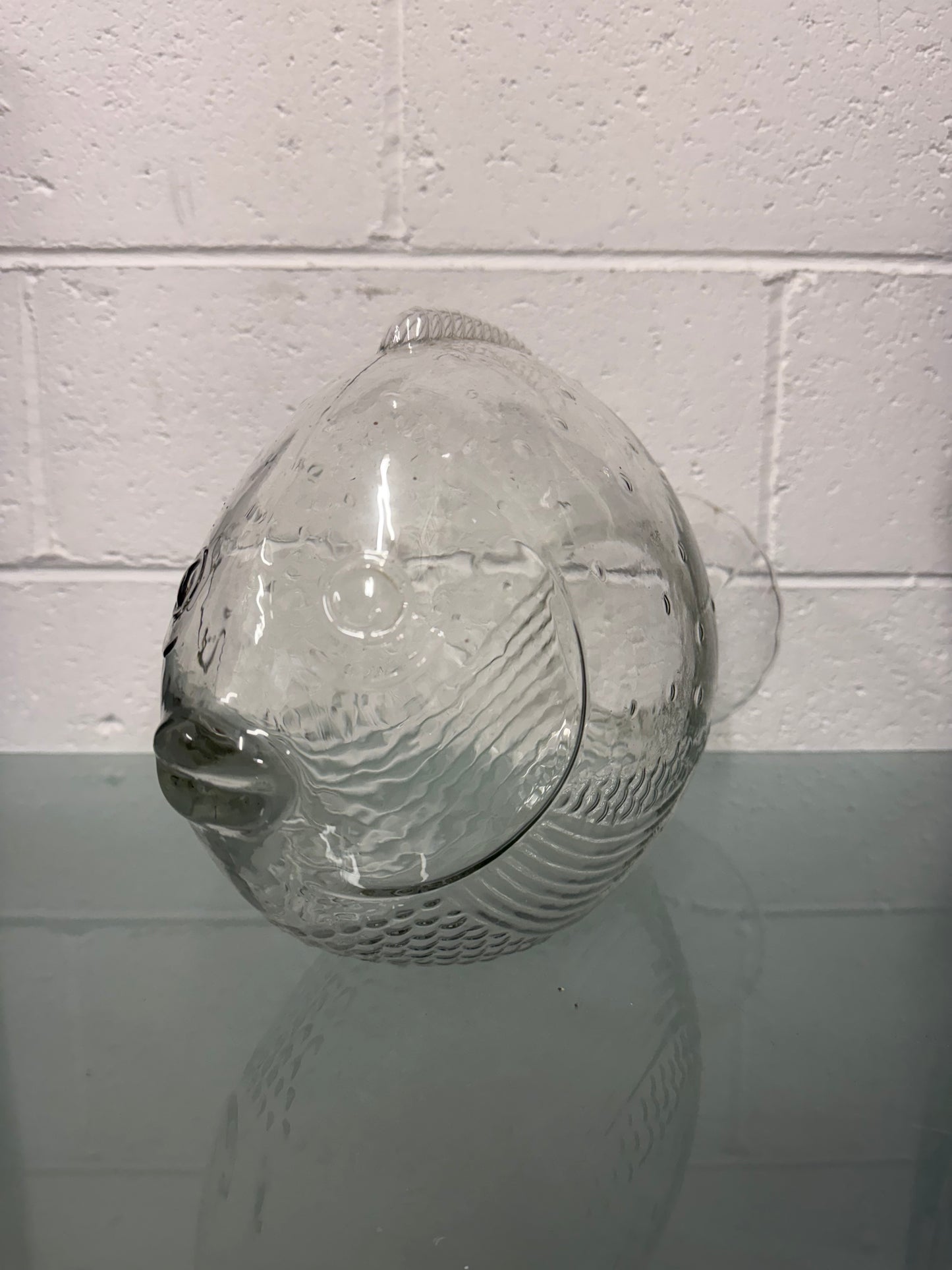 Vintage Hand Blown Glass Fish Terrarium/Candy Jar