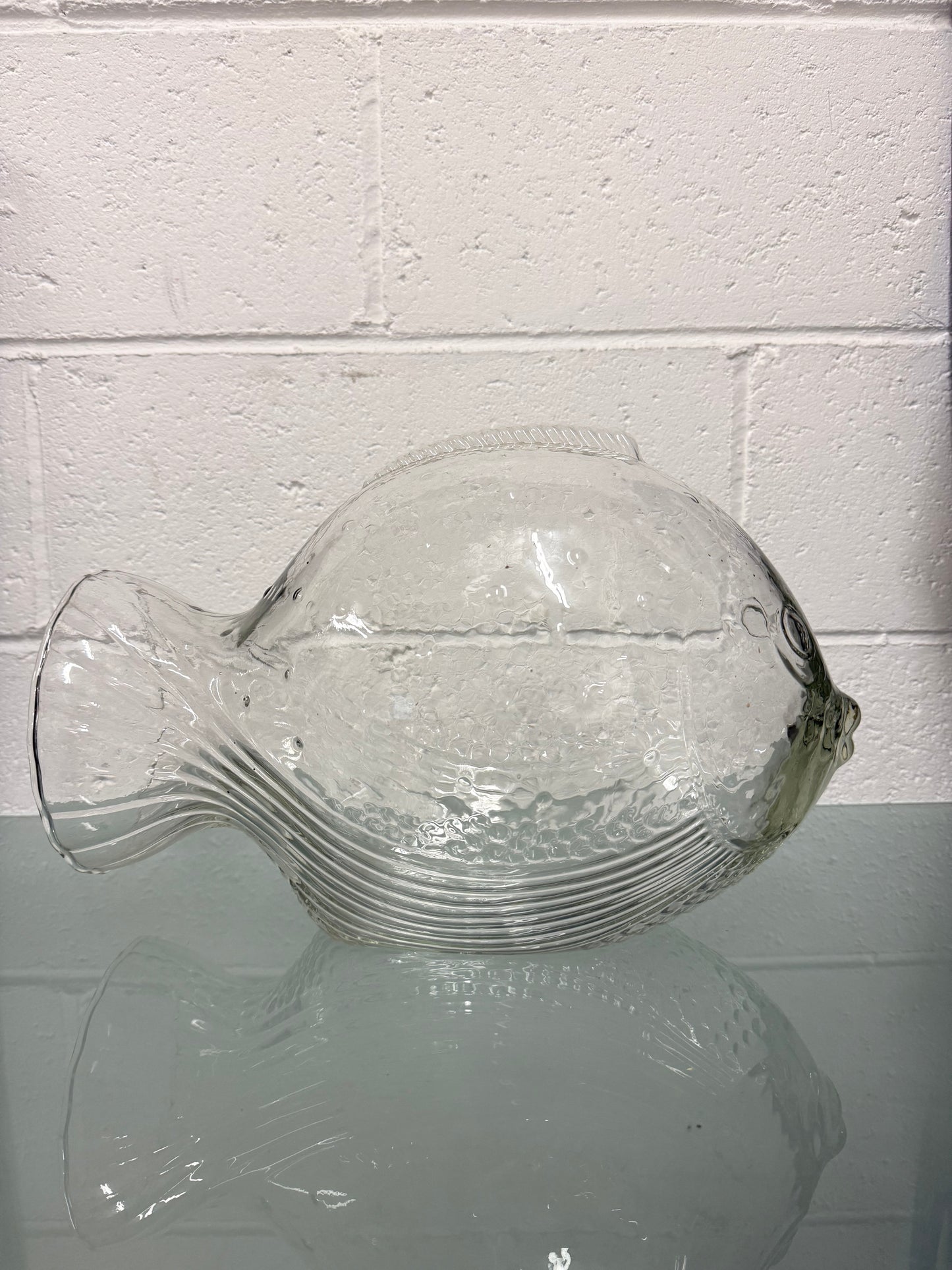 Vintage Hand Blown Glass Fish Terrarium/Candy Jar