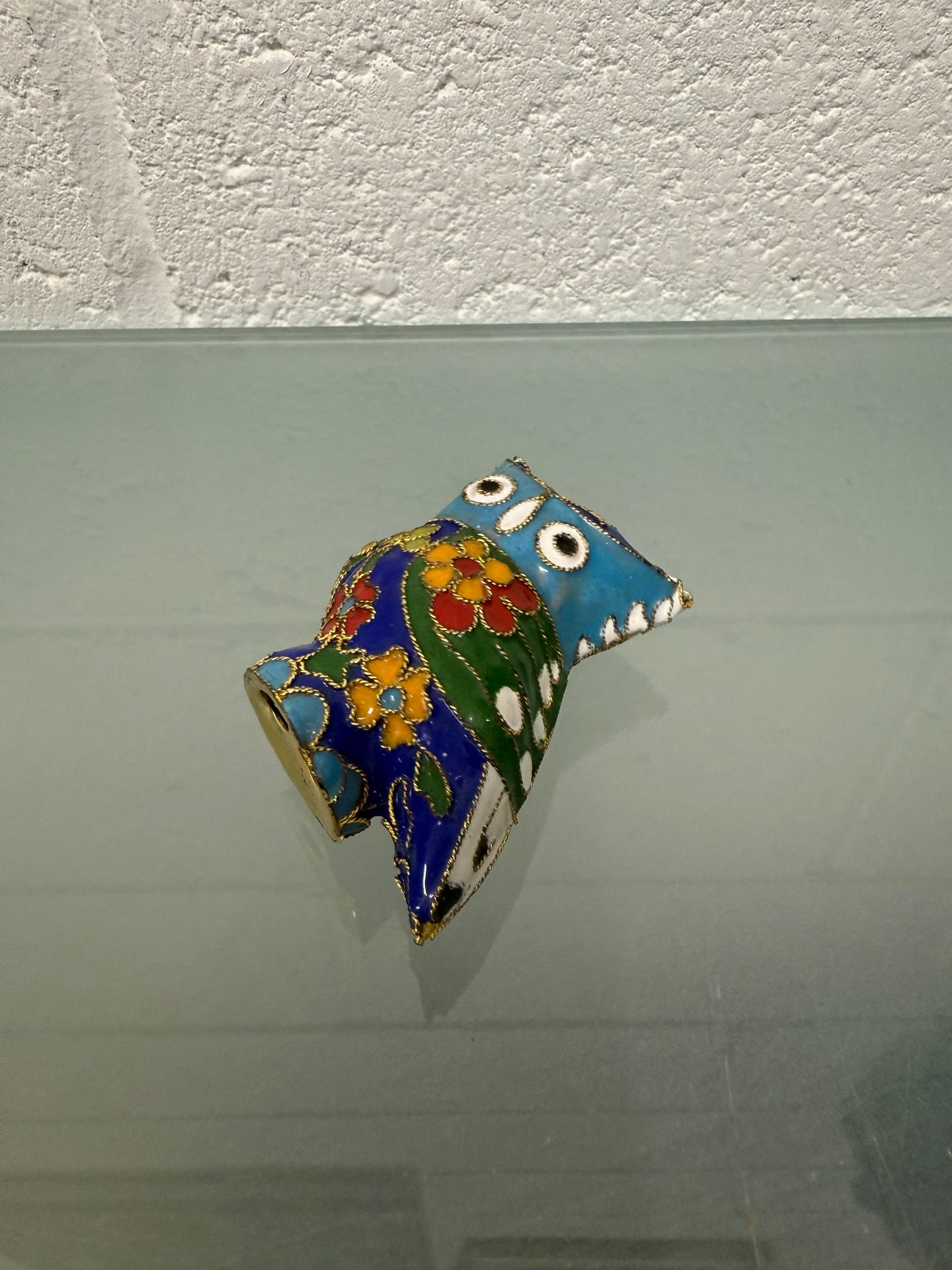 Vintage Cloisonne Enamel Owl