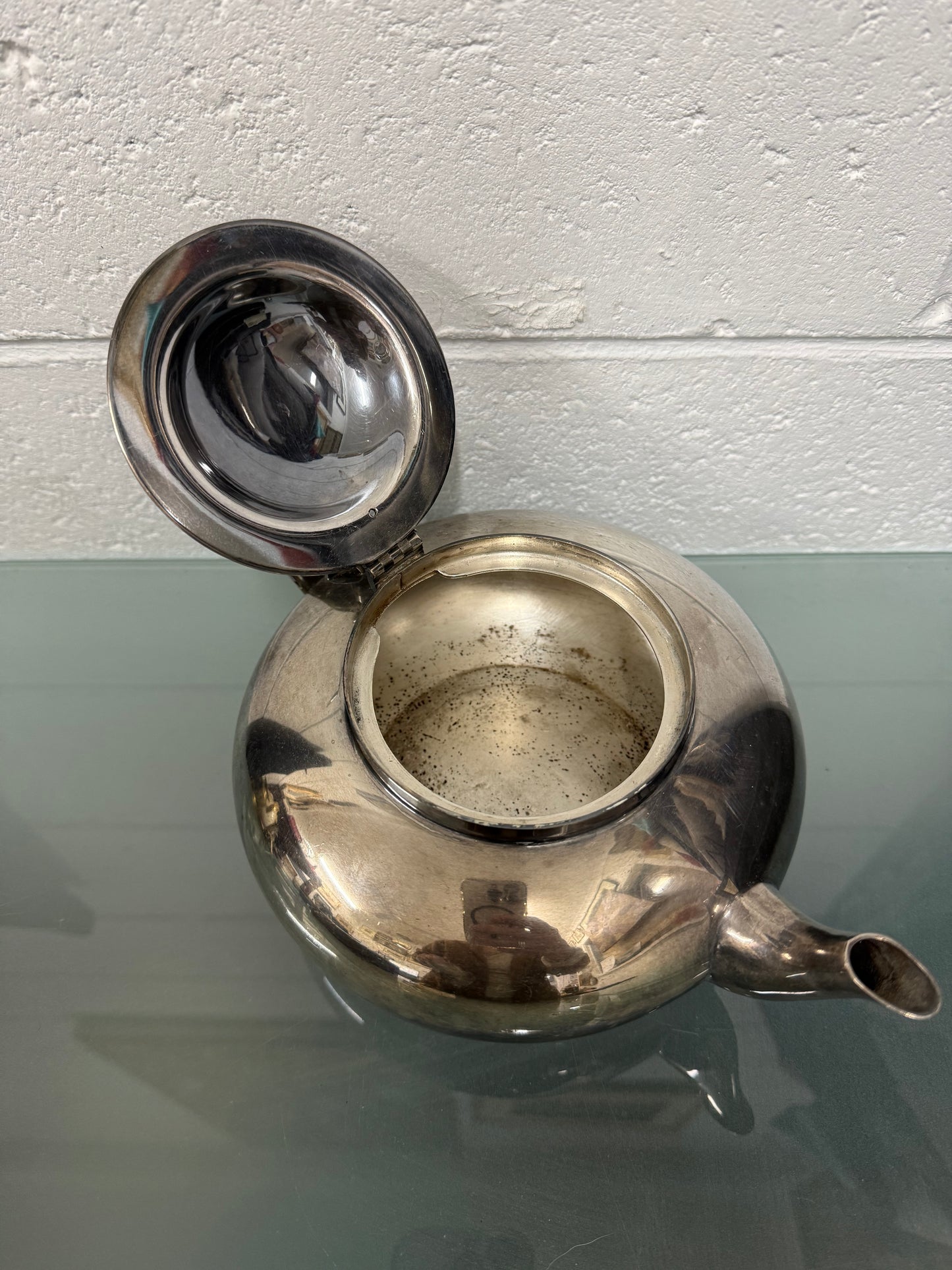Vintage Heavy Silver Plate Robur Teapot & Infuser