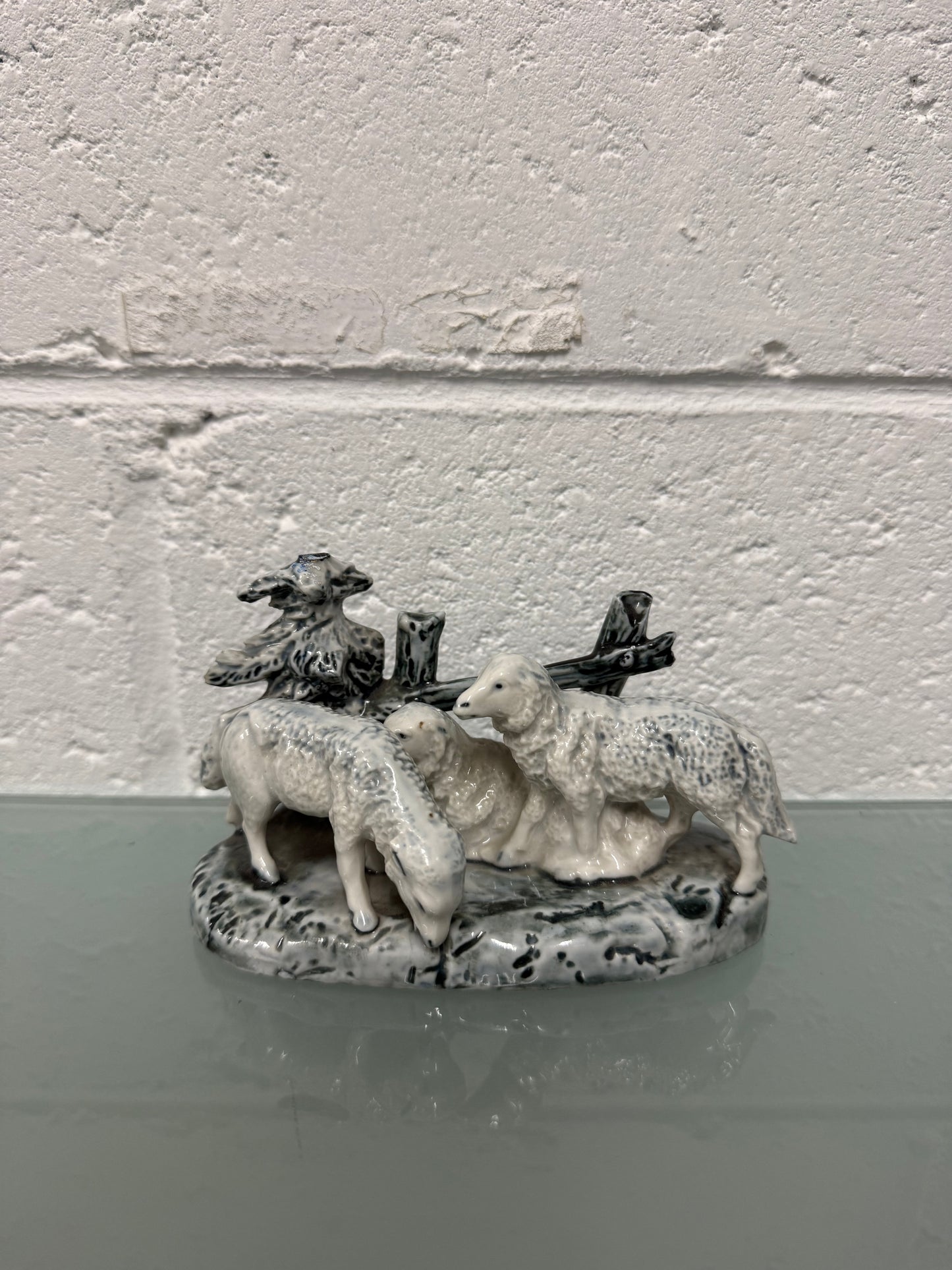 Vintage Signed Sheep Sculpture