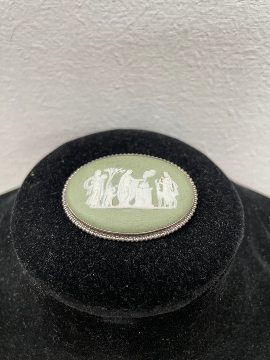 Wedgwood Artemis Cameo & Sterling Silver Brooch