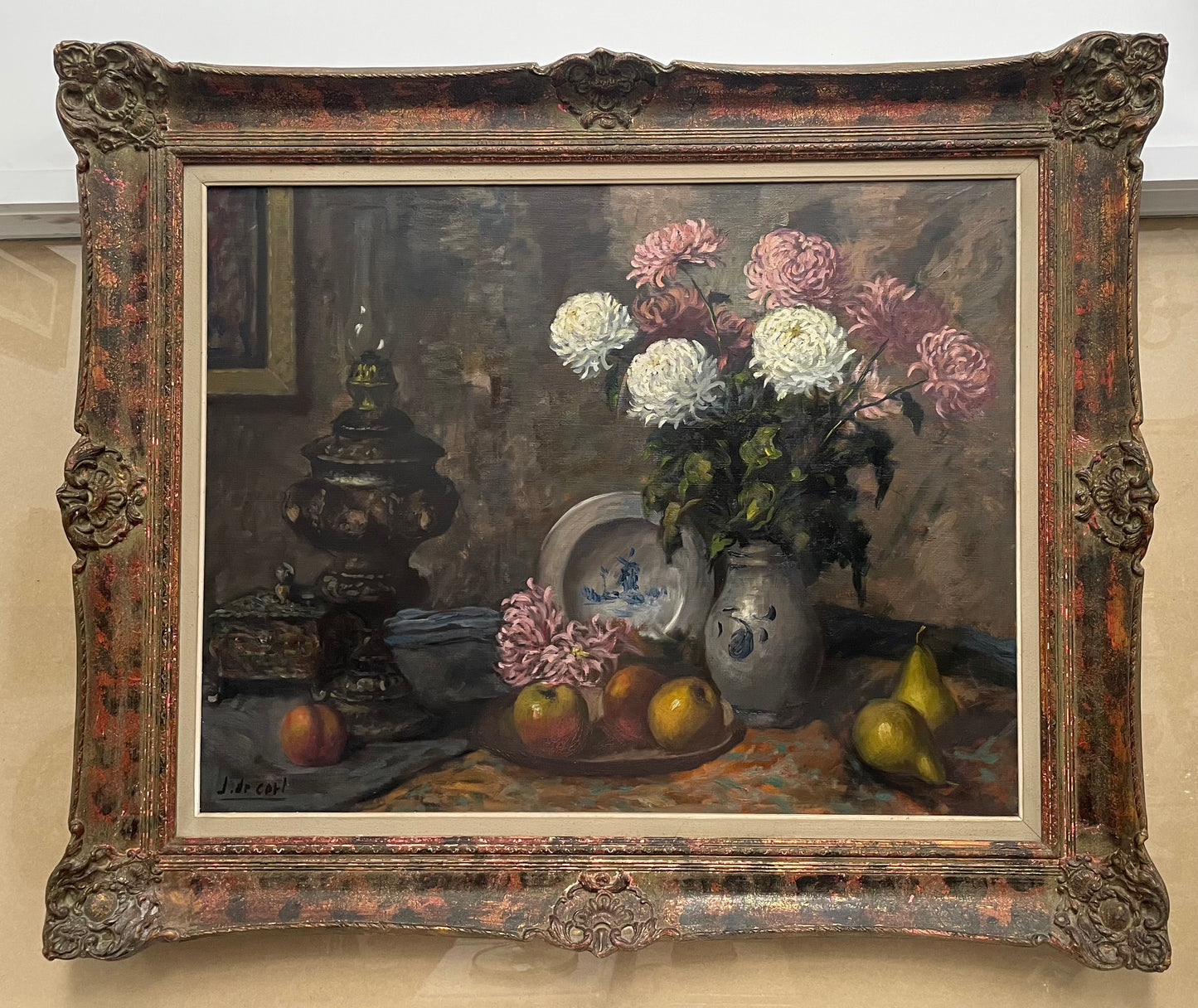 Beautiful Framed French Oil on Canvas