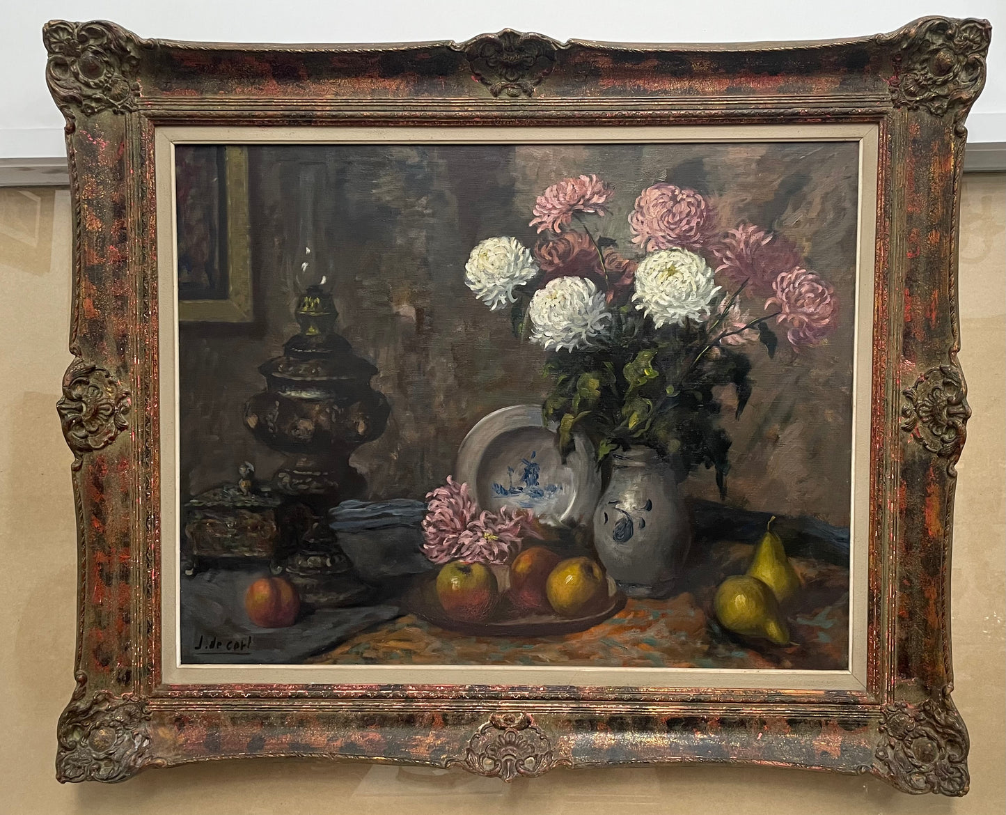 Beautiful Framed French Oil on Canvas