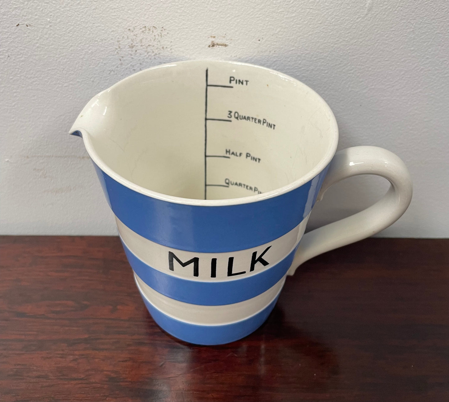 Vintage TG Green Cornishware Milk Jug