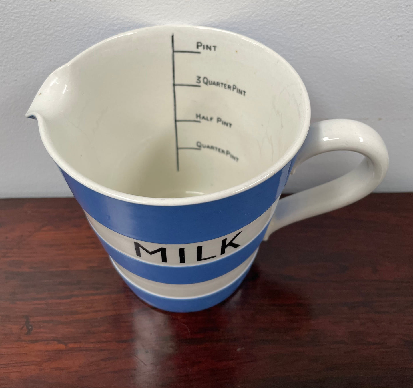 Vintage TG Green Cornishware Milk Jug
