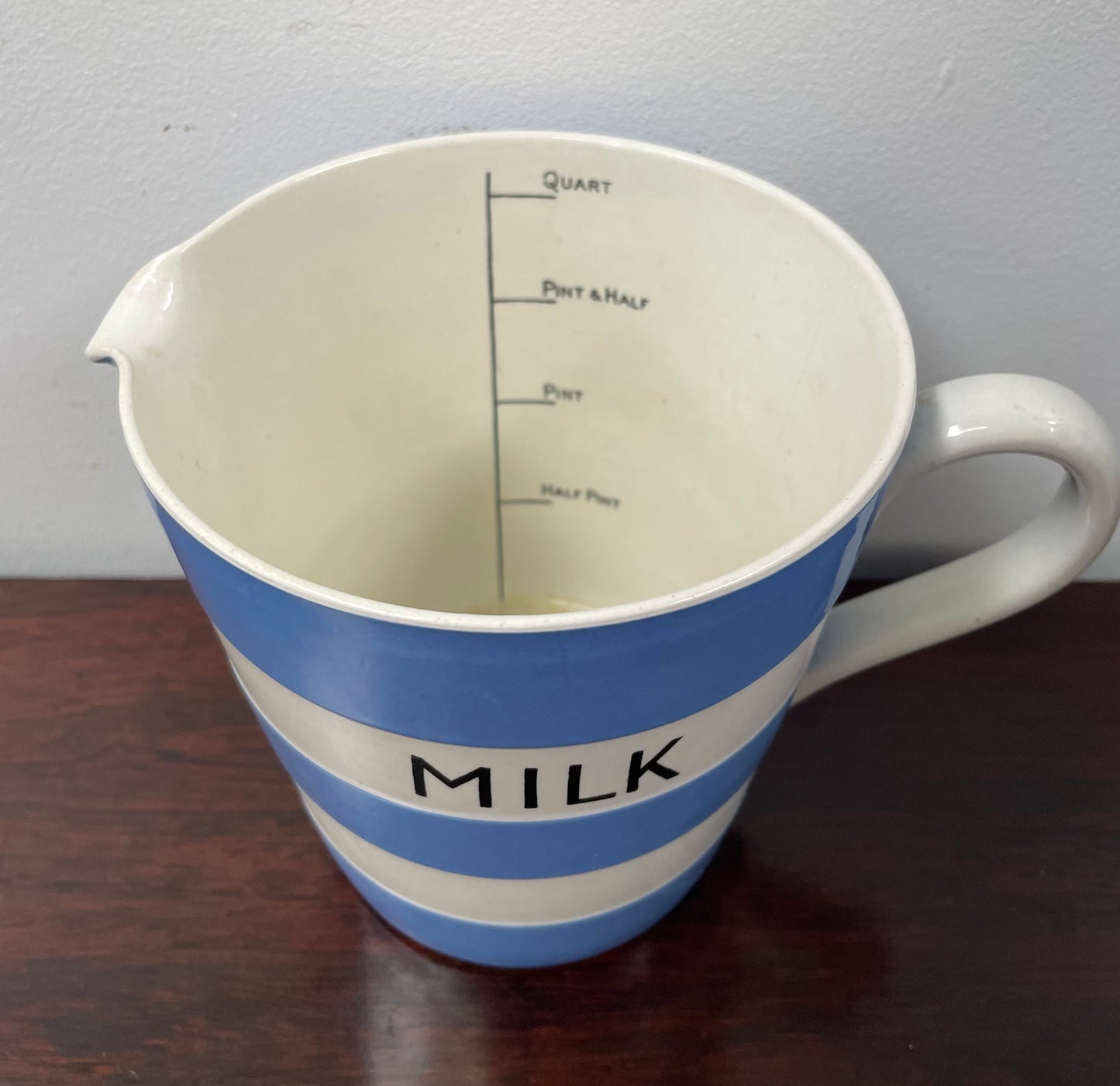 Vintage TG Green Cornishware Milk Jug