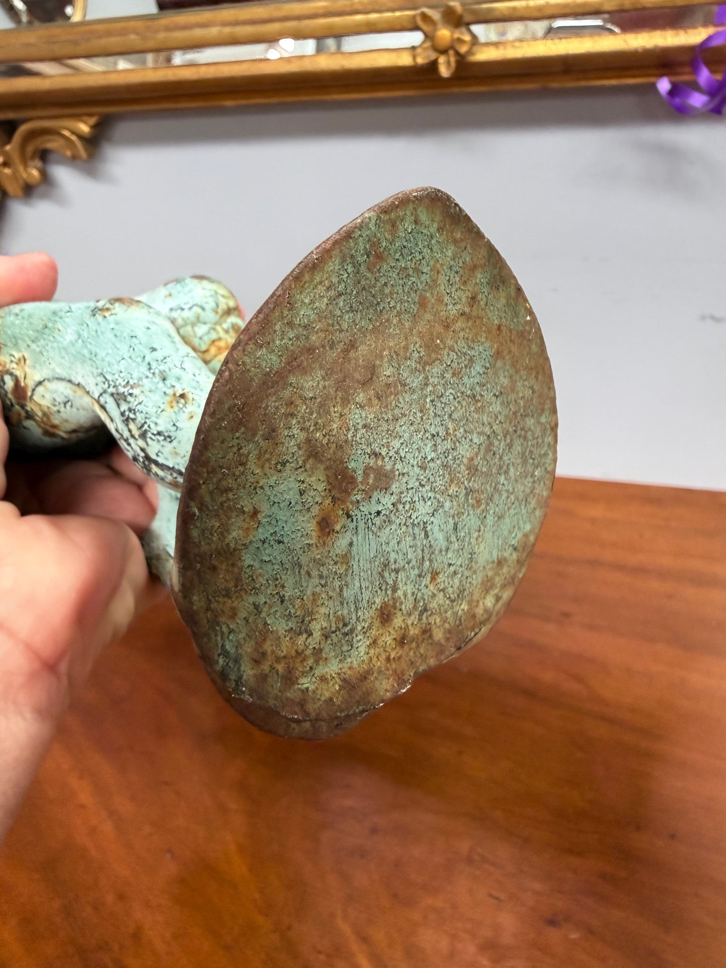 Vintage Cast Iron Cherub Figure