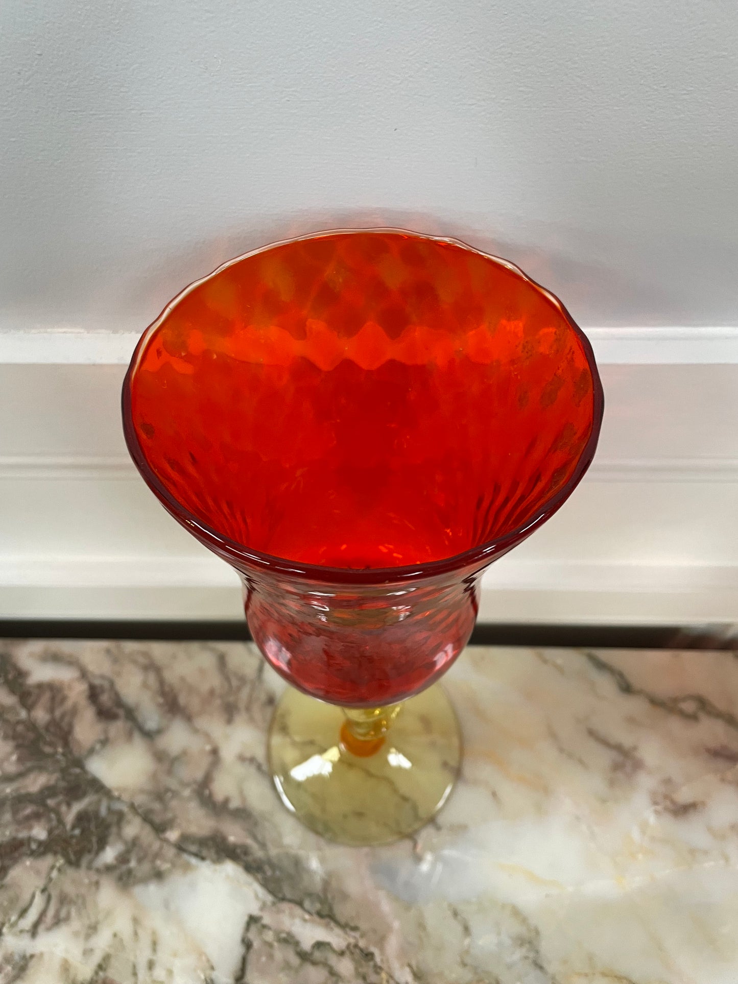 Stunning Vintage Large Colored Glass