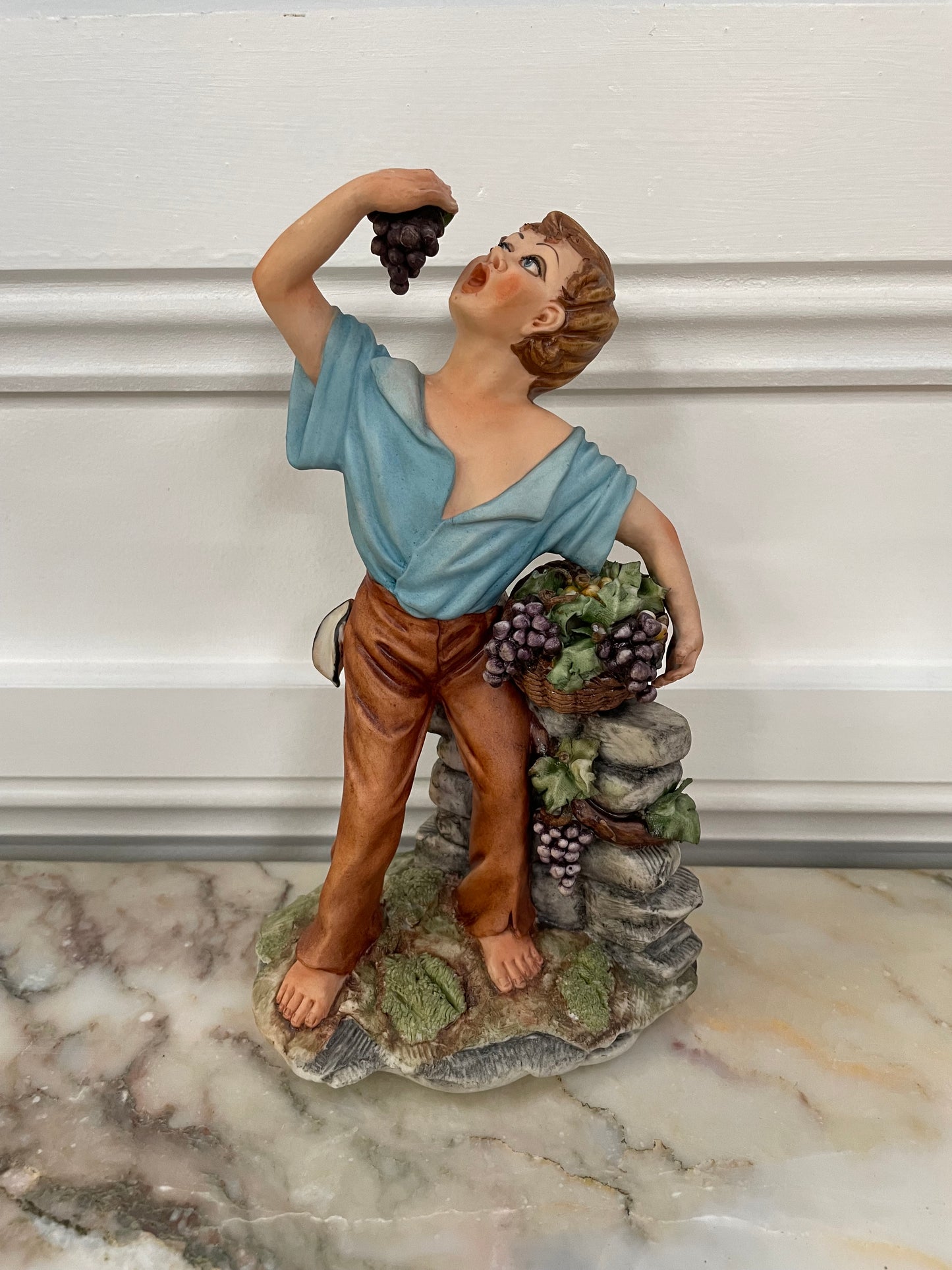Vintage Italian Boy Statue '100 Cortese'