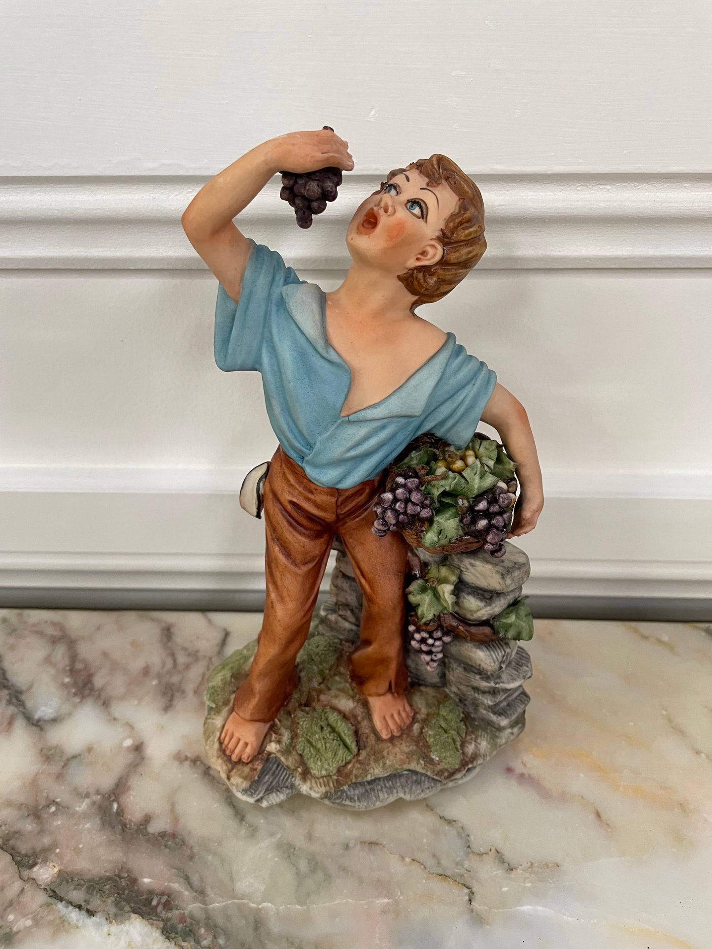 Vintage Italian Boy Statue '100 Cortese'