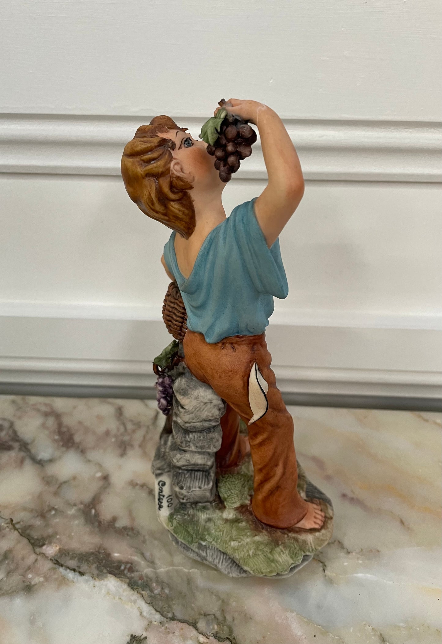 Vintage Italian Boy Statue '100 Cortese'