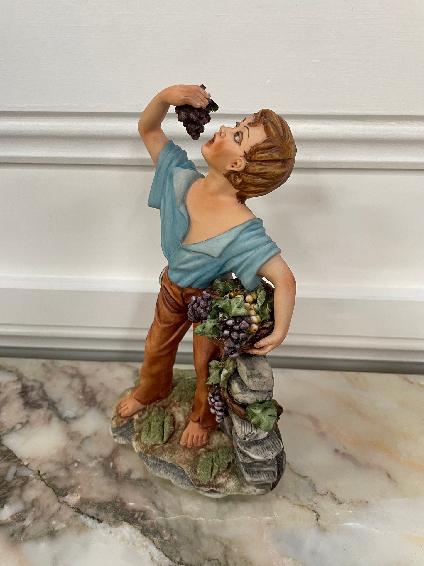 Vintage Italian Boy Statue '100 Cortese'