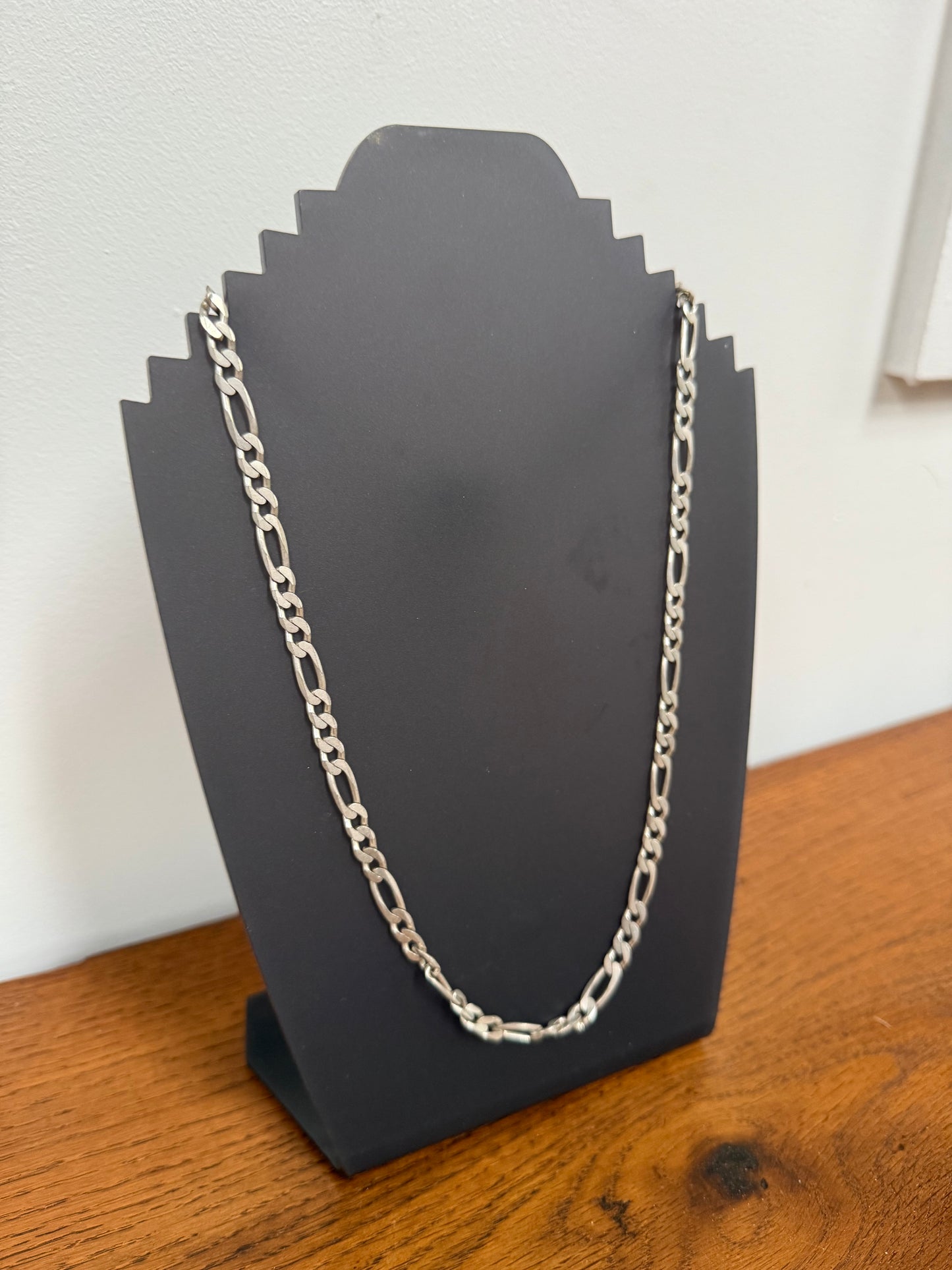 Vintage Arguron Silver 925e Figaro Necklace