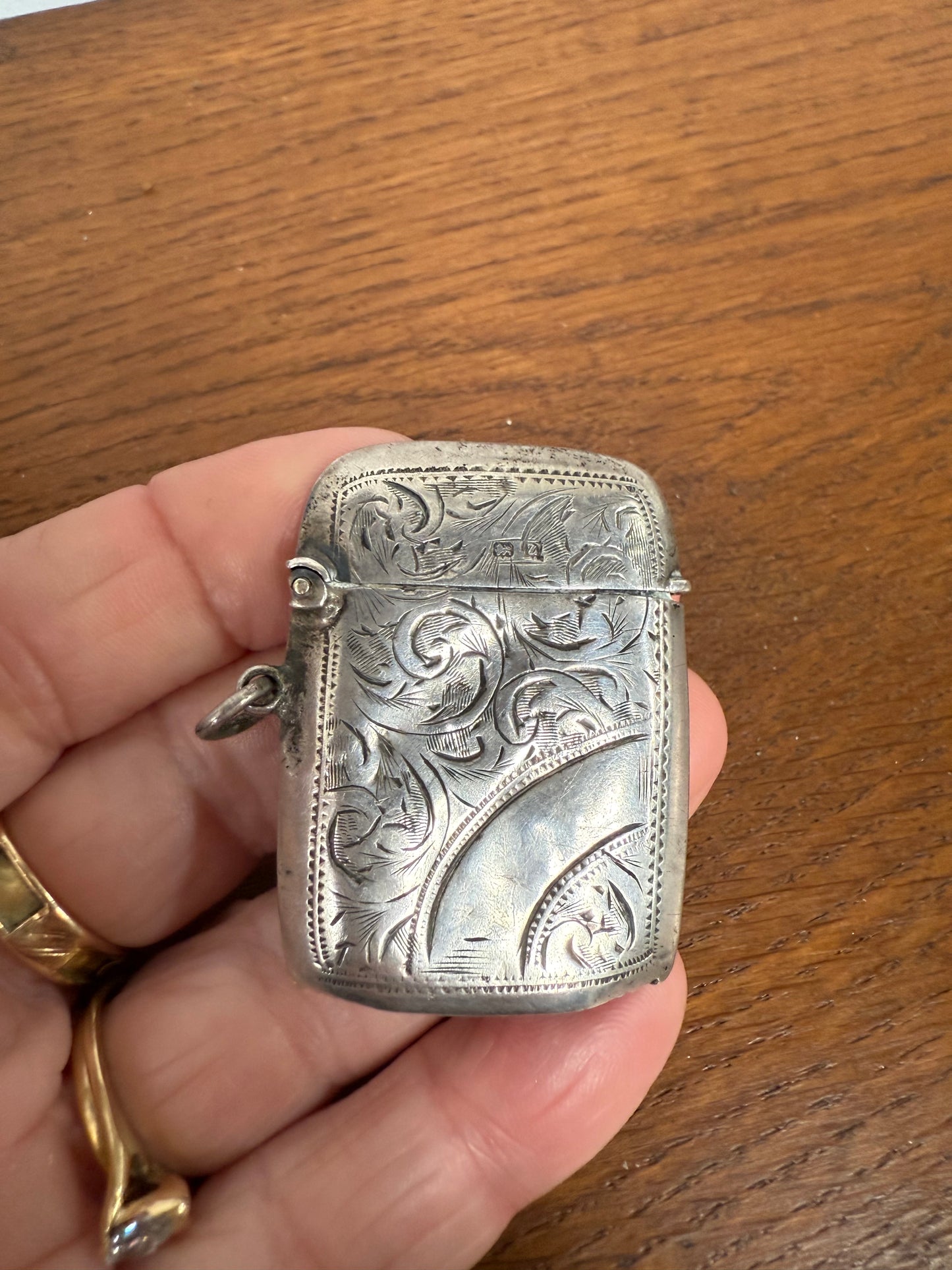 Victorian Silver Birmingham 1899 Vesta Case