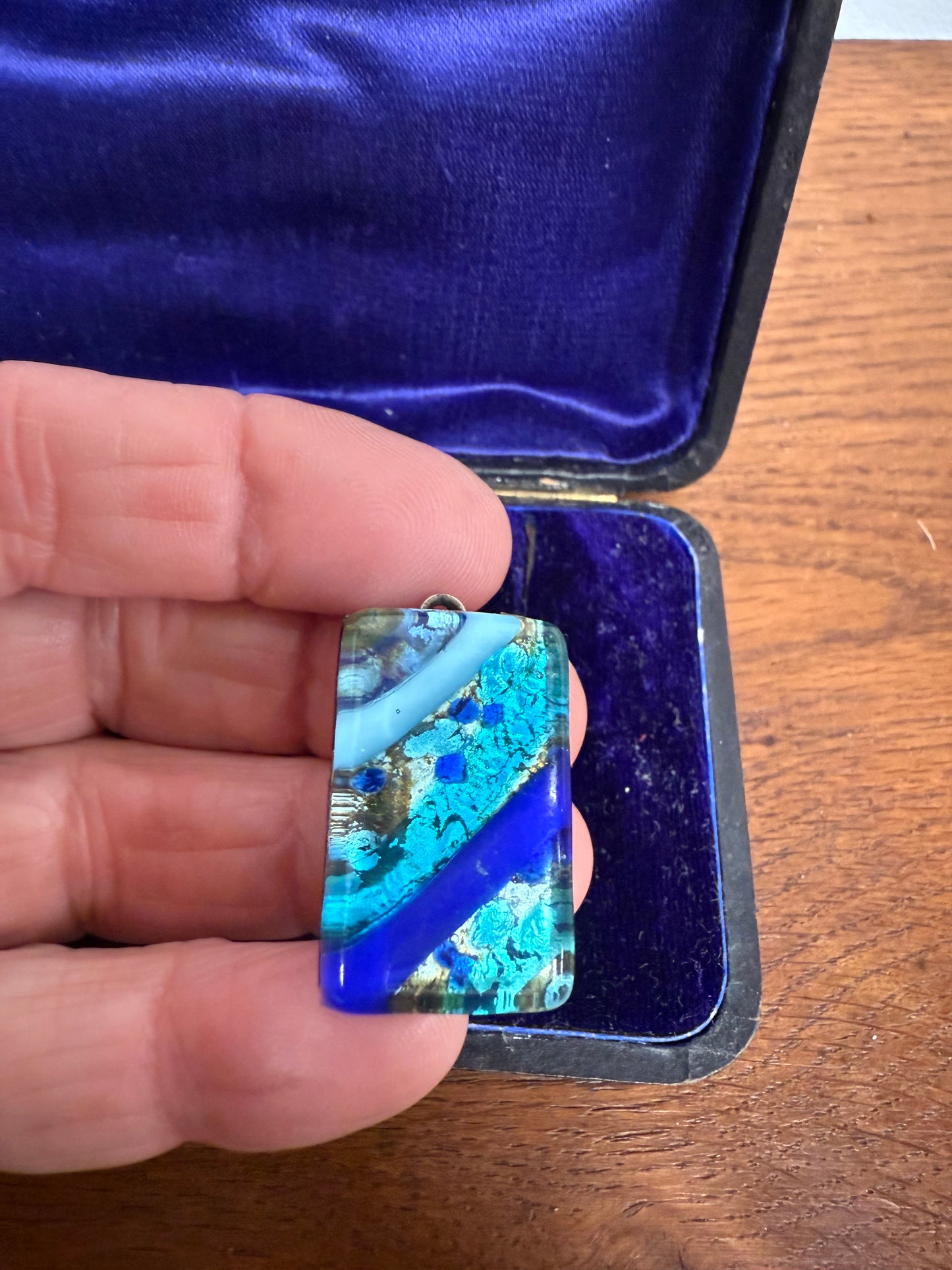 Vintage Blue Coloured Murano Glass Pendant