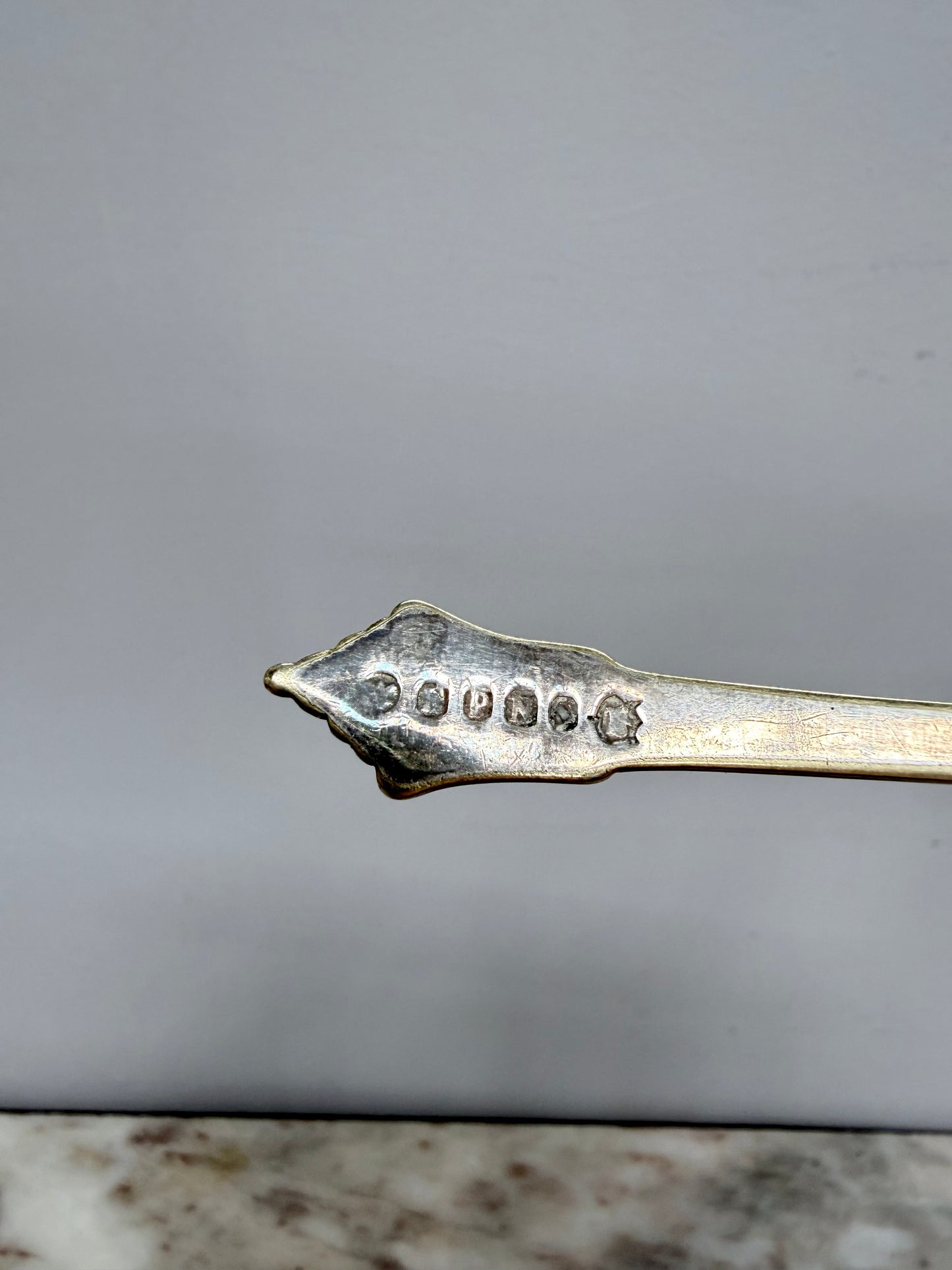 Antique Silver Plated Serving / Draining Spoon