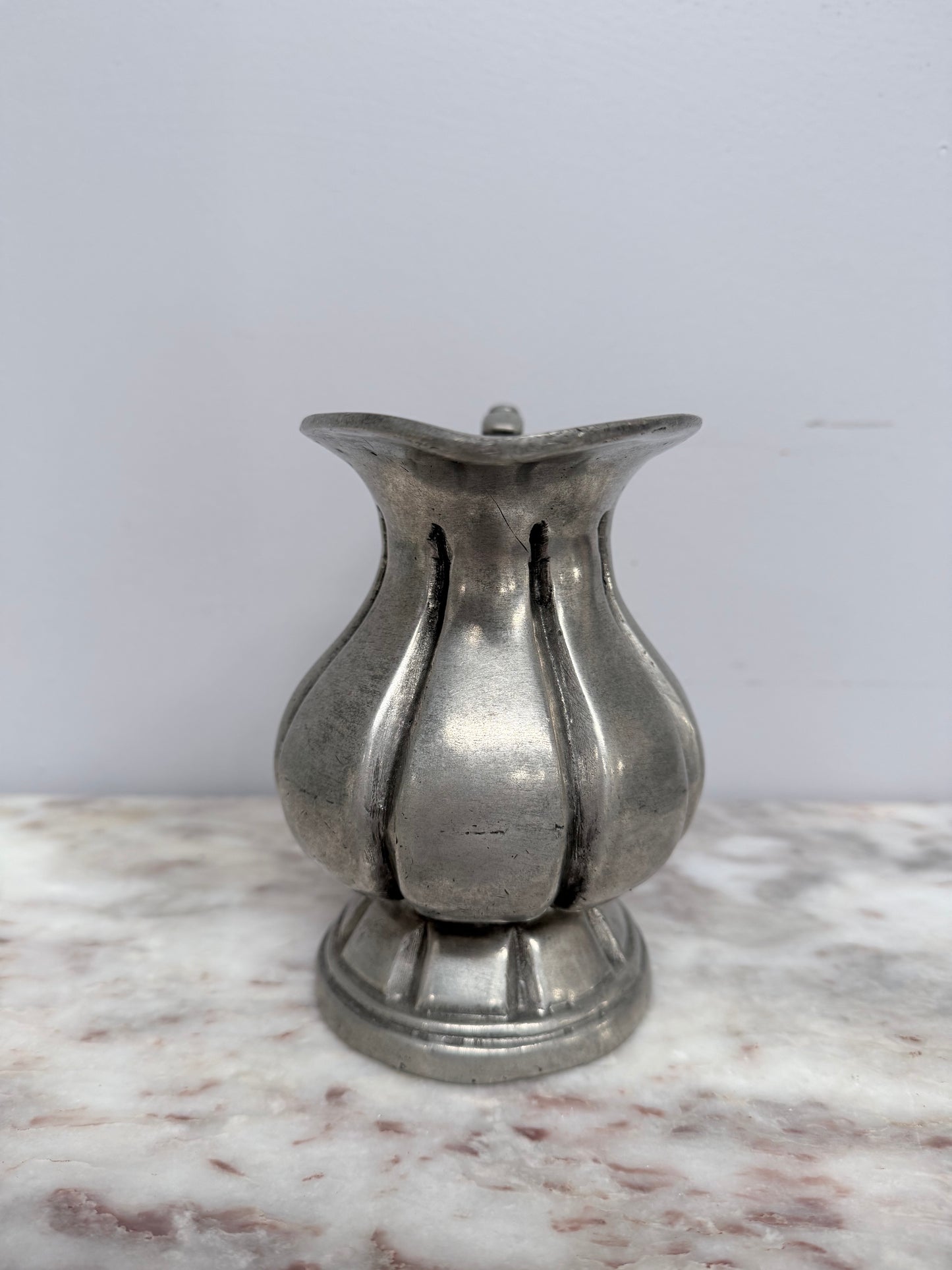 Vintage Stamped Pewter Jug