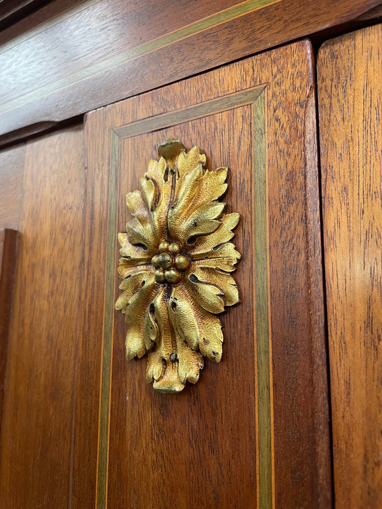 Walnut Louis XVI th Style two Door Armoire