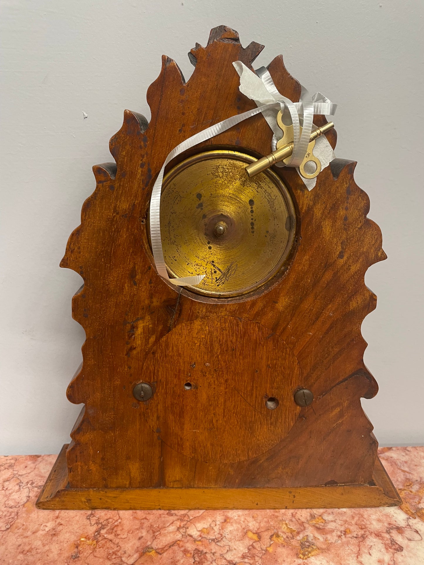 Late Victorian Gothic clock and Barometer