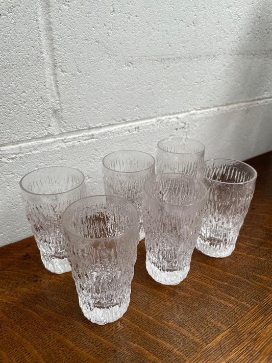 Whitefriars Set of Six Crystal Glasses