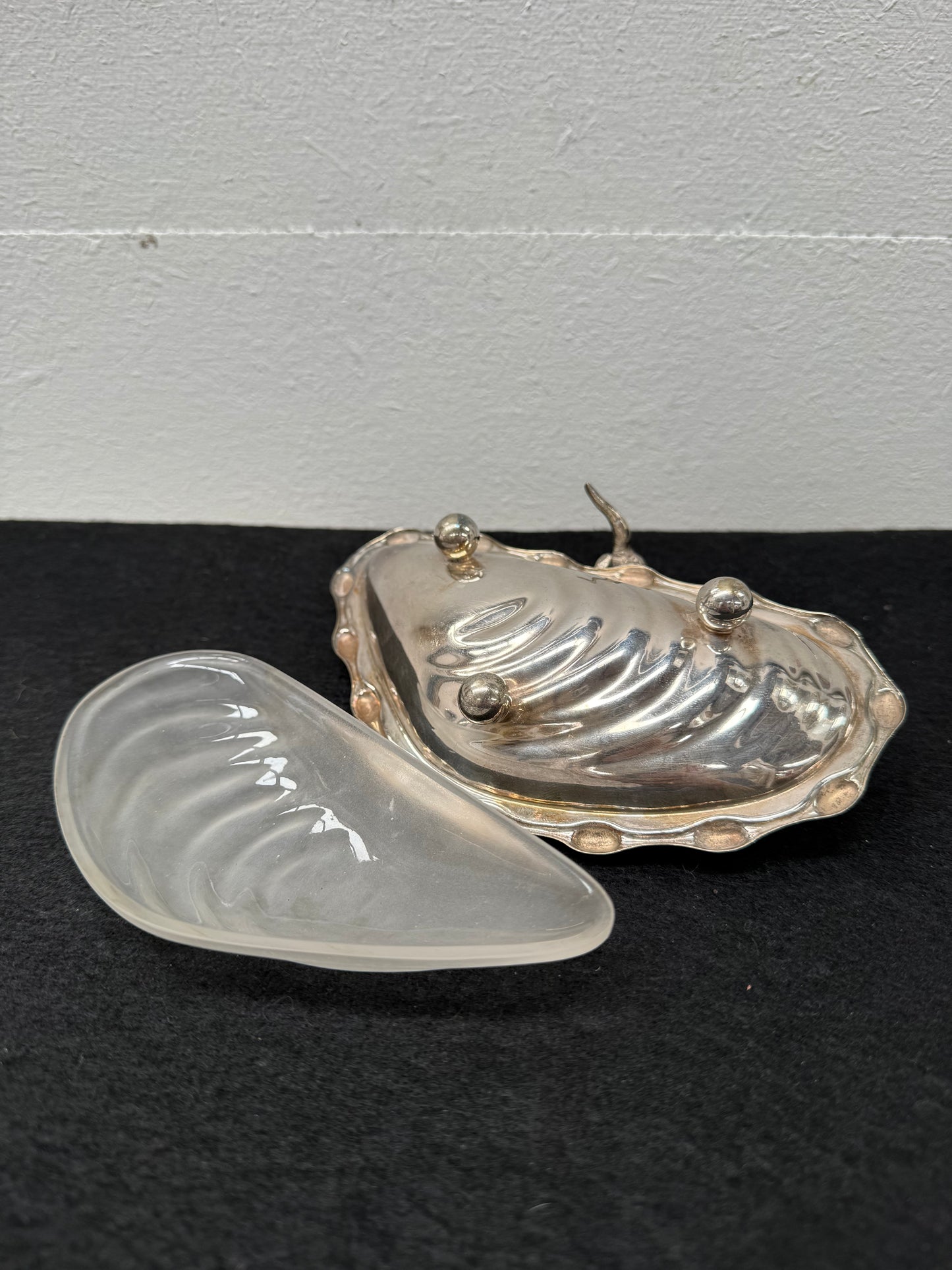 Vintage Silver Plated Kangaroo Shell Shaped Dish
