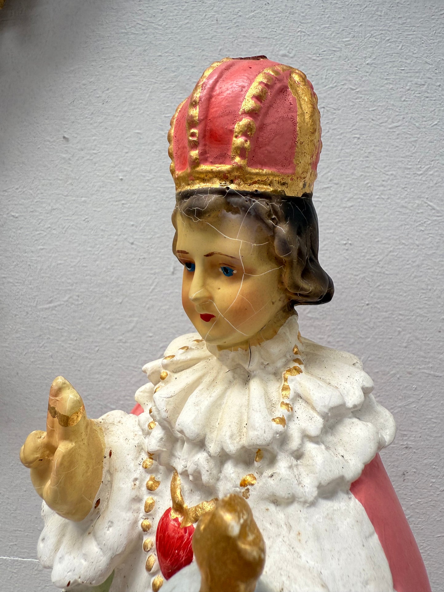 Vintage Large Infant Jesus of Prague Statue