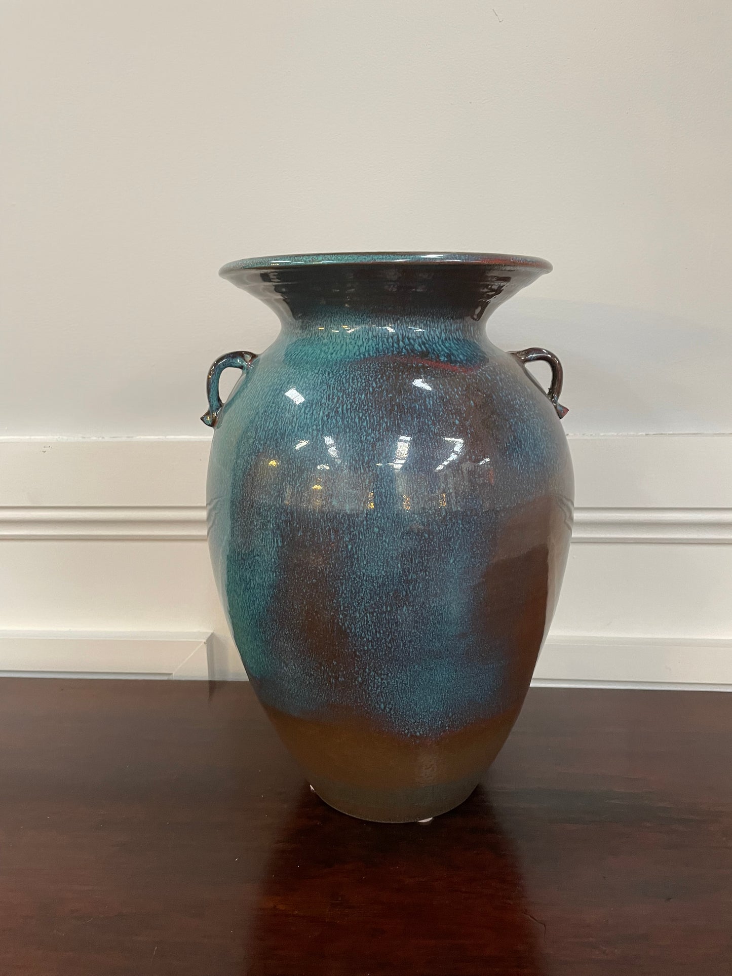 Vintage Pottery Vase Signed With Beautiful Glazing