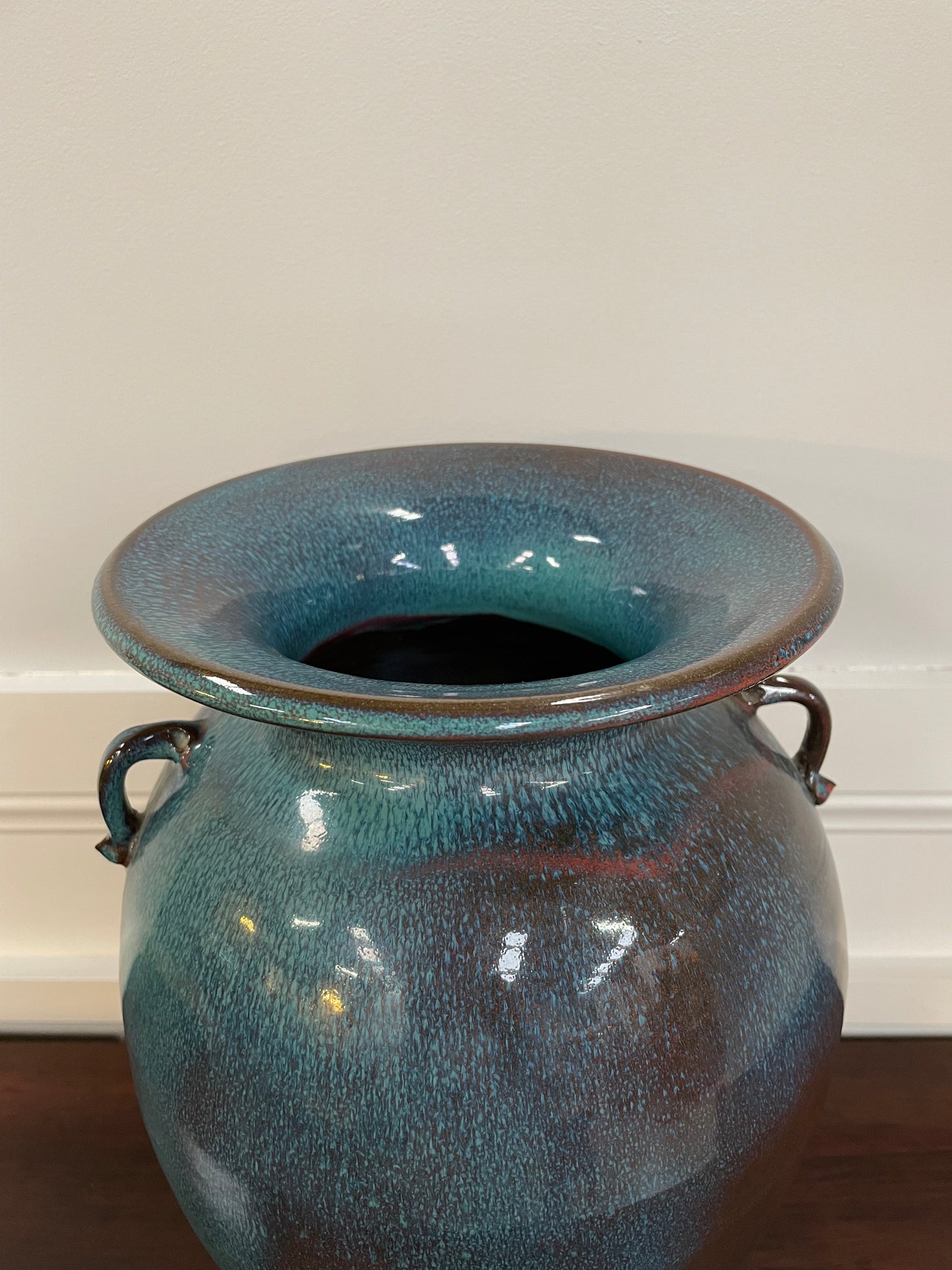 Vintage Pottery Vase Signed With Beautiful Glazing