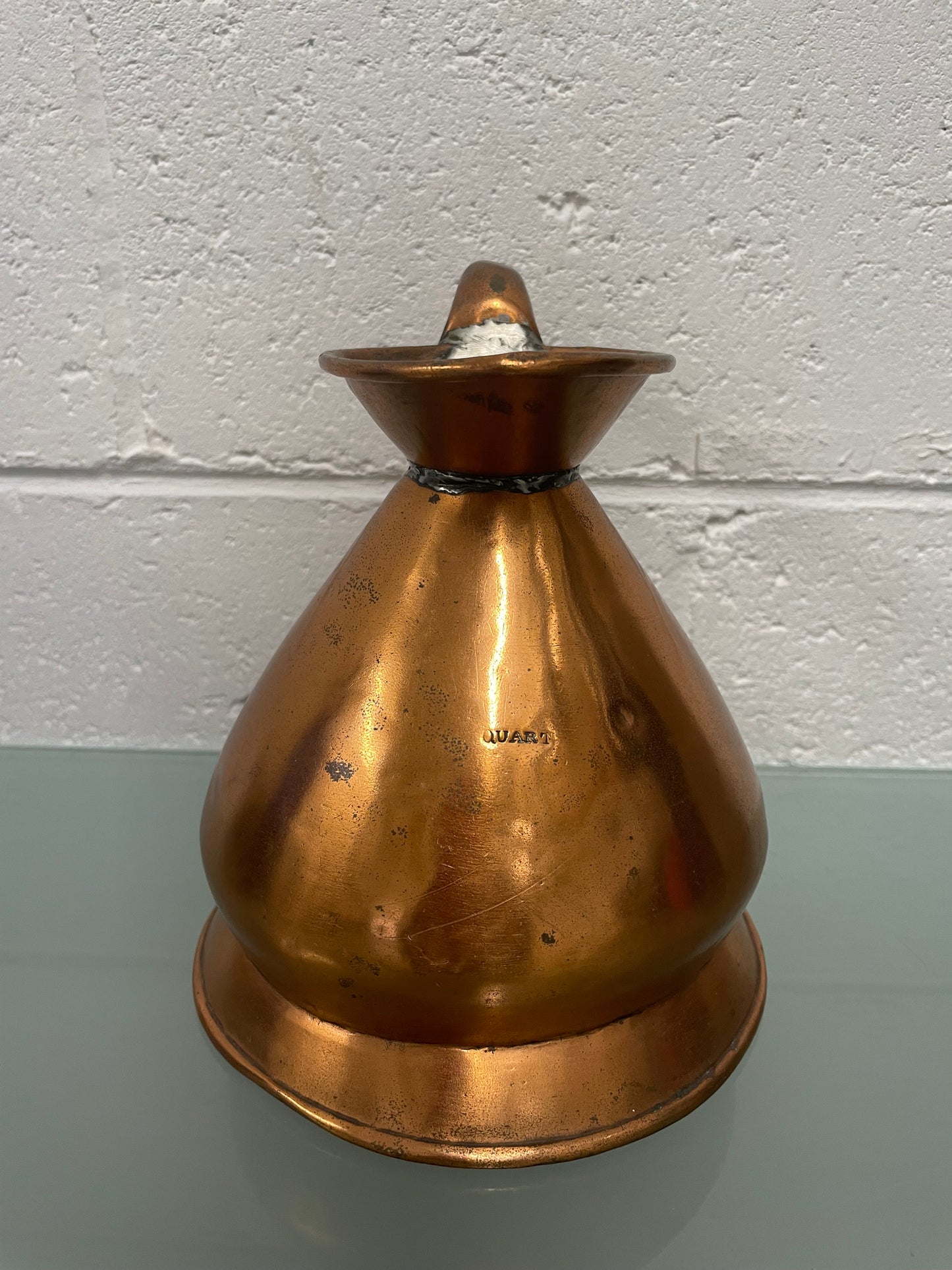 19th Century Antique Copper Jug One Quart