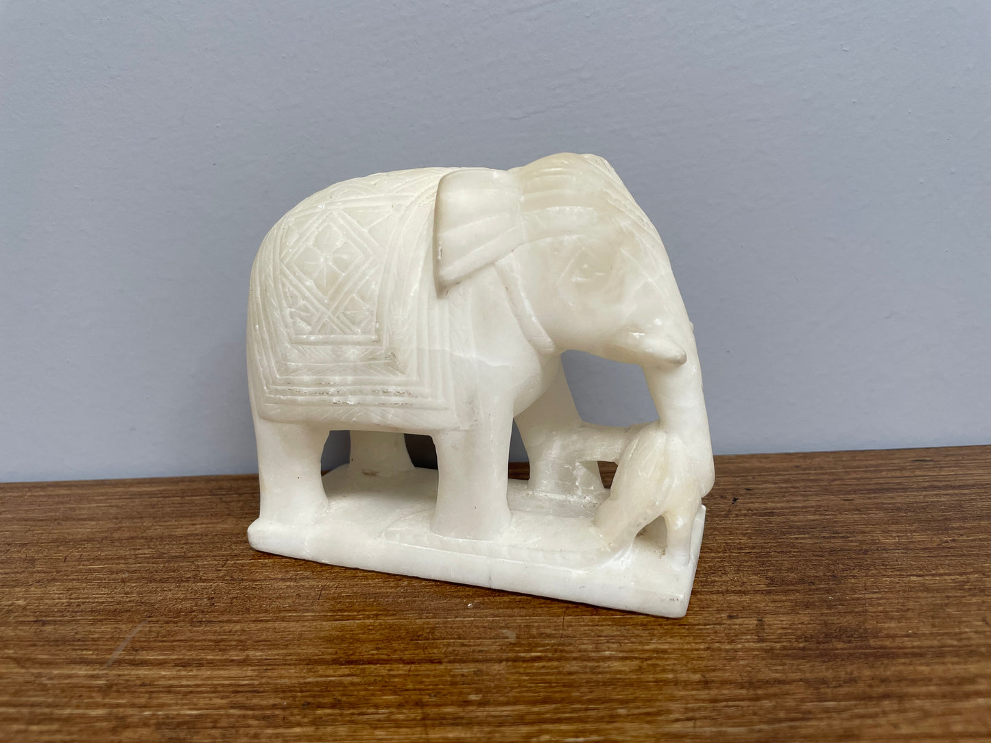 Lovely Vintage Alabaster Elephant