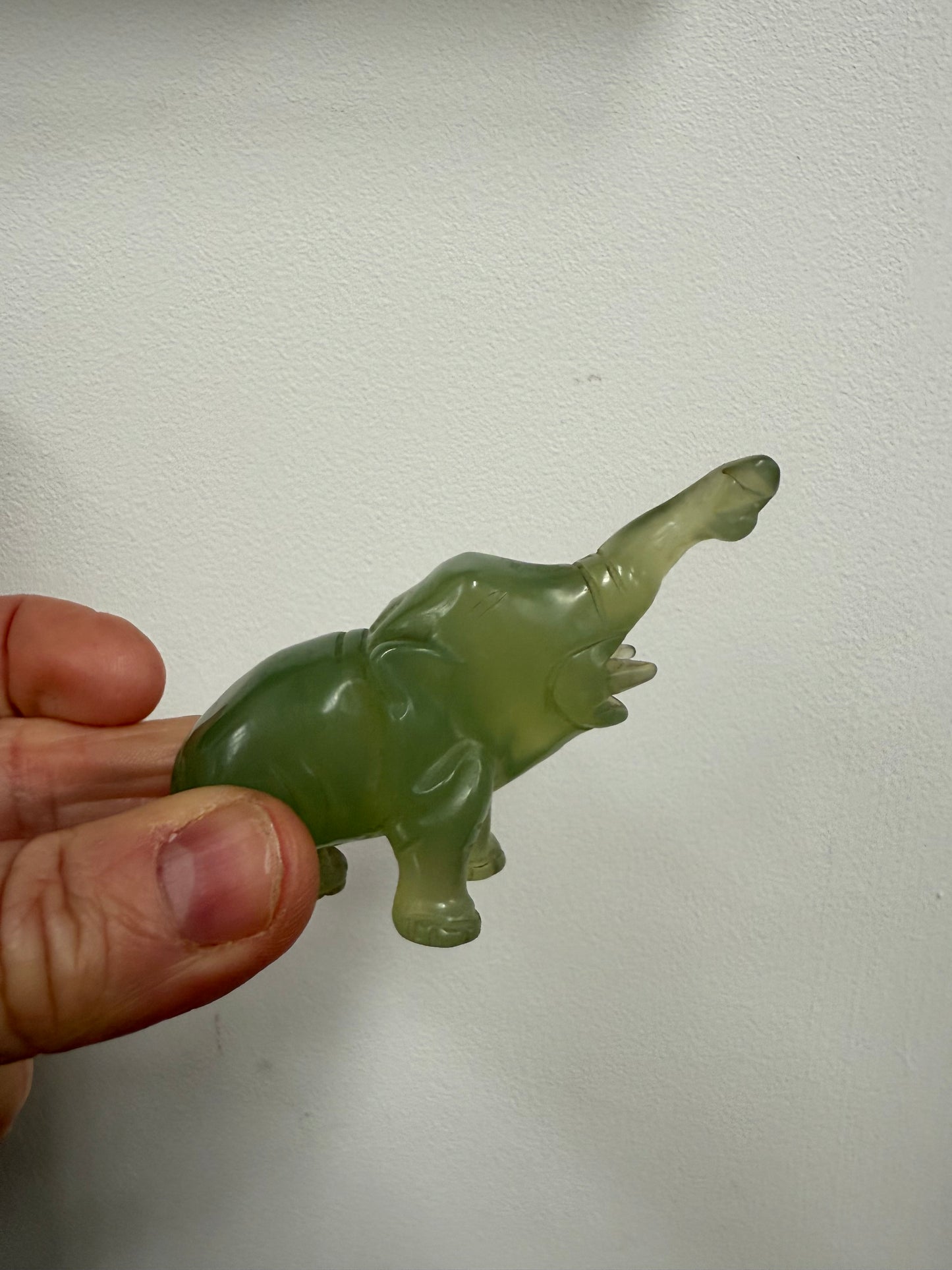 Vintage Natural Stone Elephant Carving