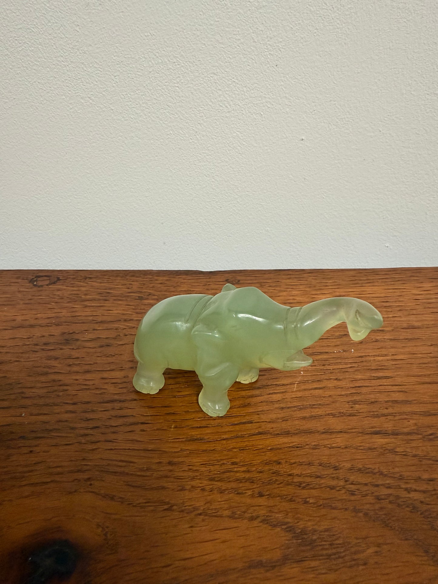 Vintage Natural Stone Elephant Carving