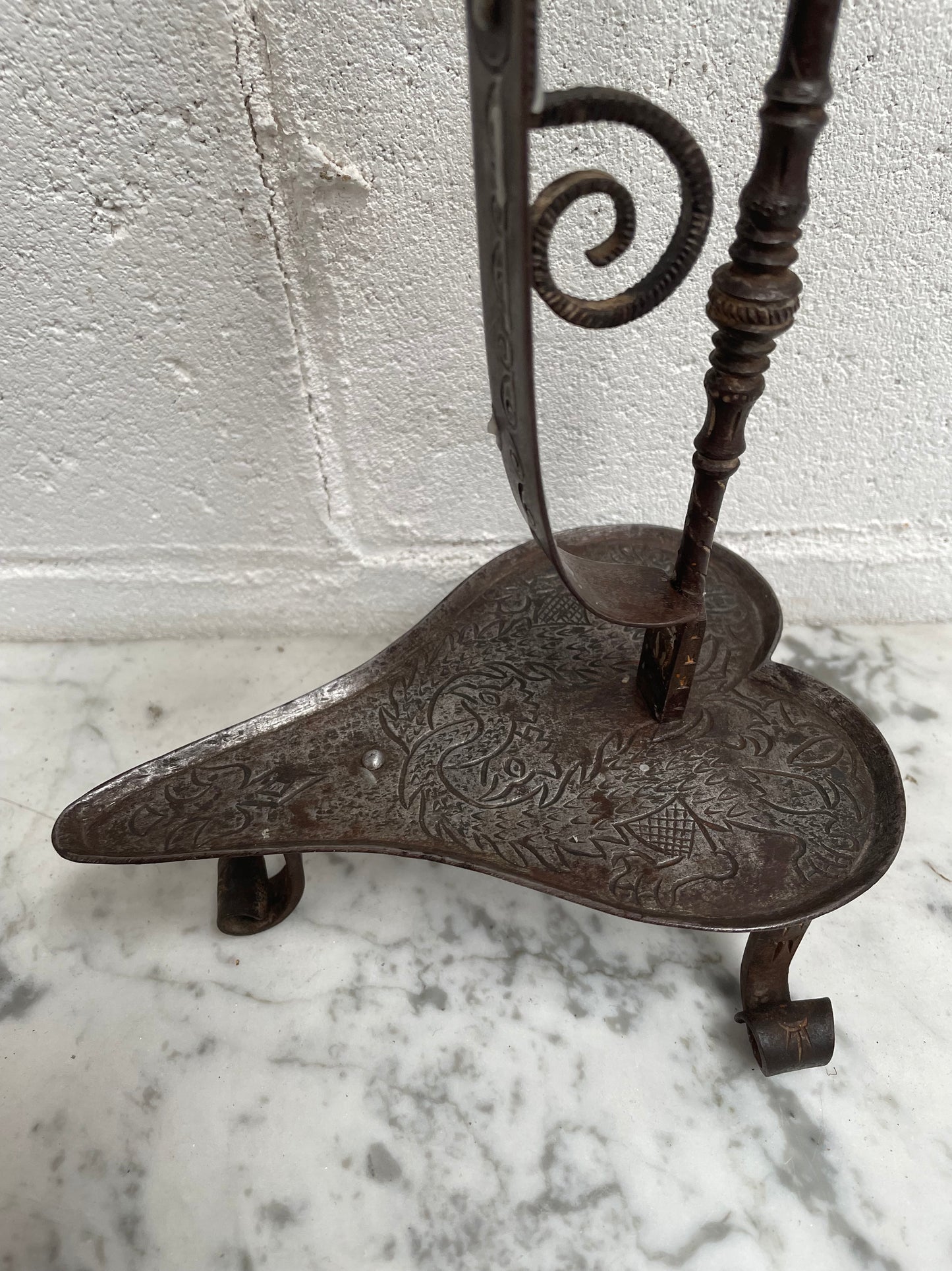 19th Century Wrought Iron Candle Holder by Valerian Gillar Wien